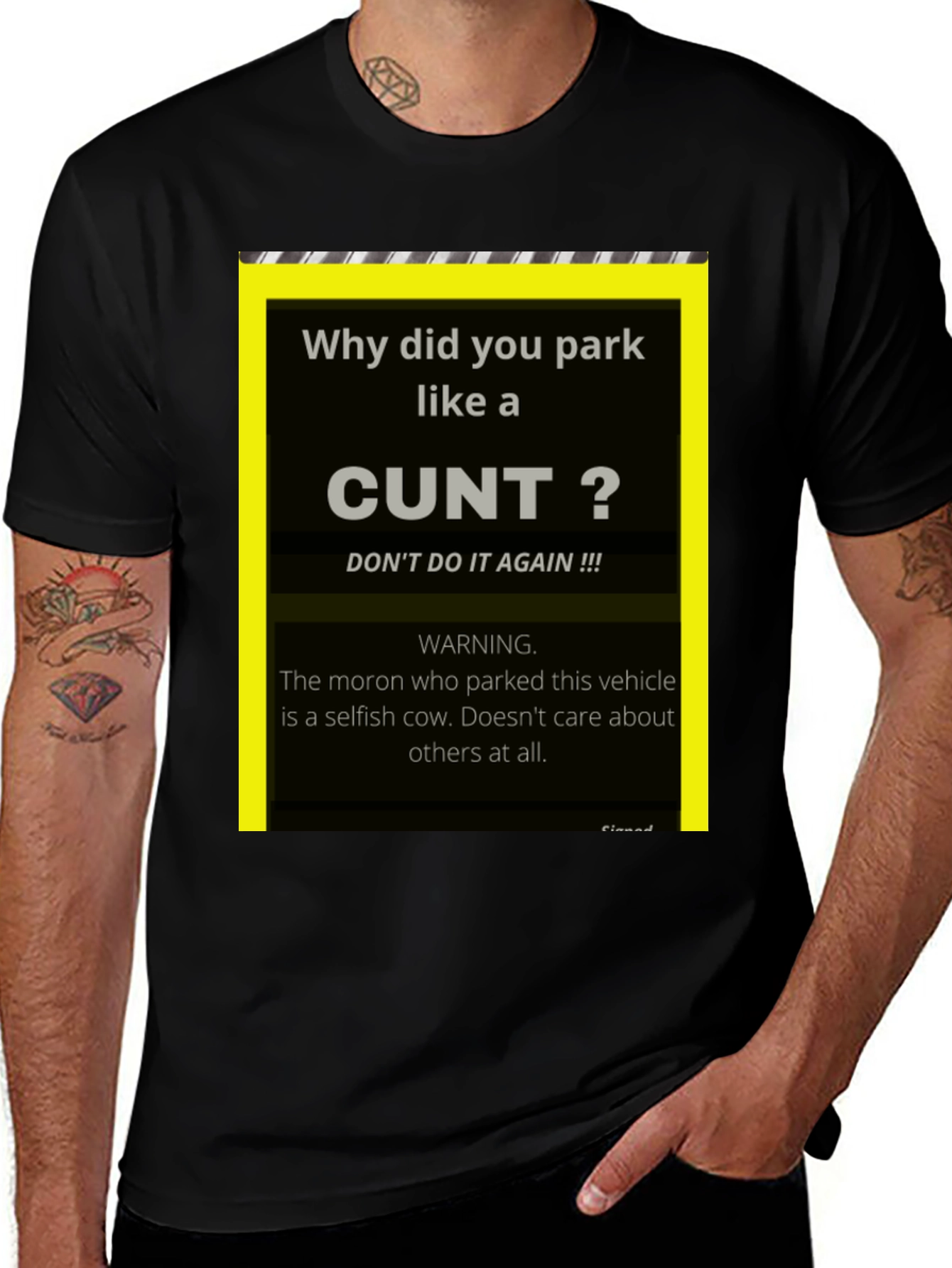 Variant 23 of Offensive Parking Humor T-Shirt