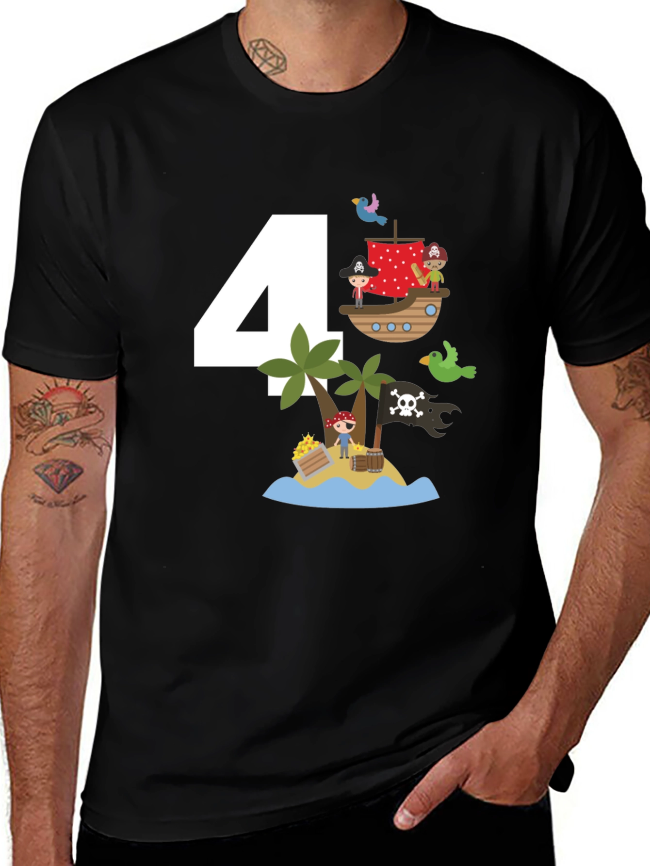 Variant 20 of Pirate 4th Birthday T-Shirt