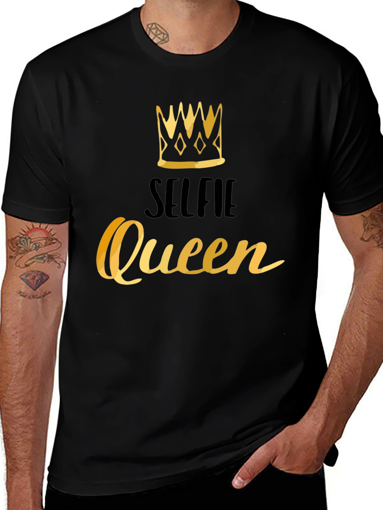 Selfie Queen Black Graphic Tee