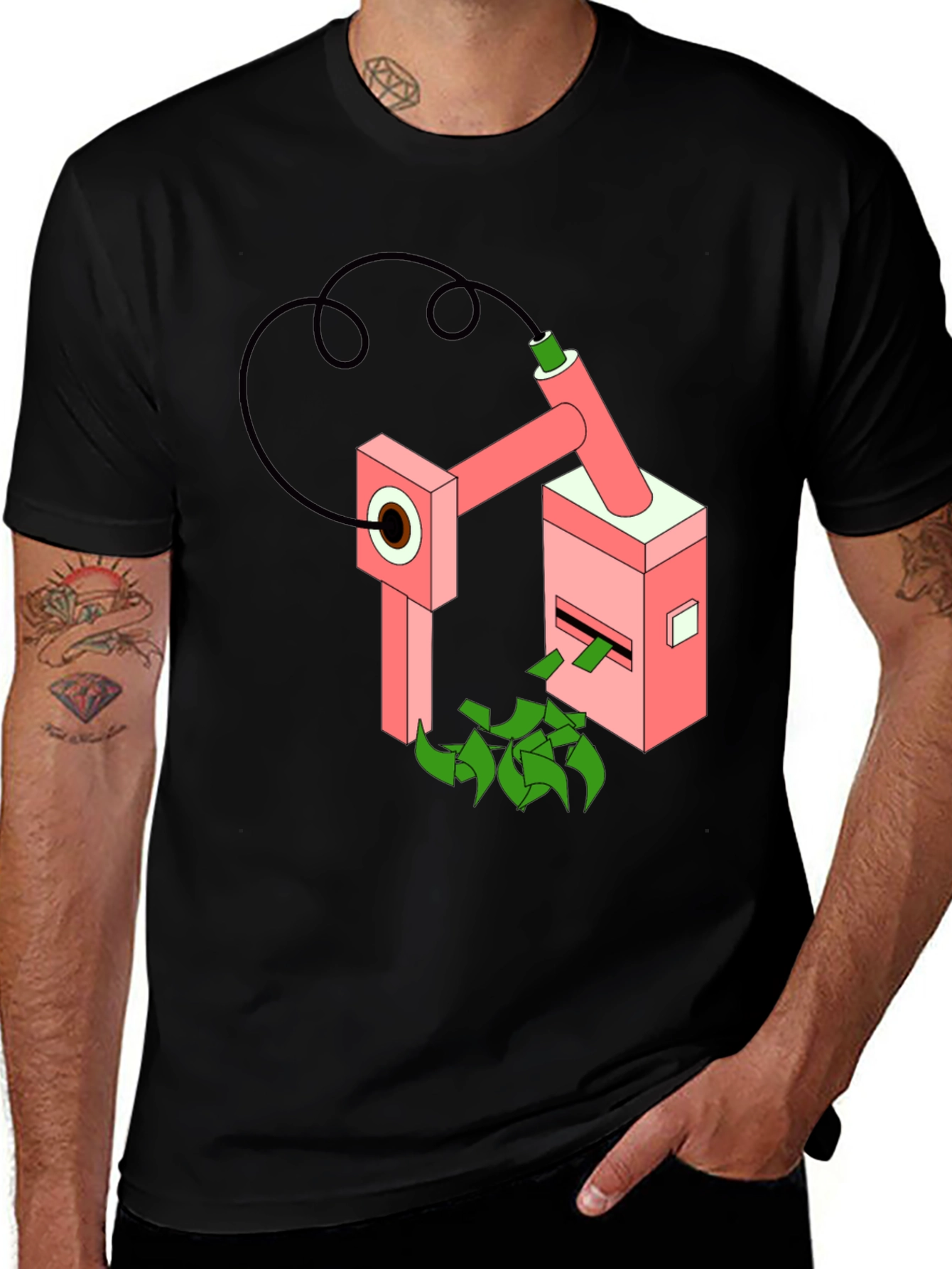 Variant 20 of Money Machine Graphic Tee - Black