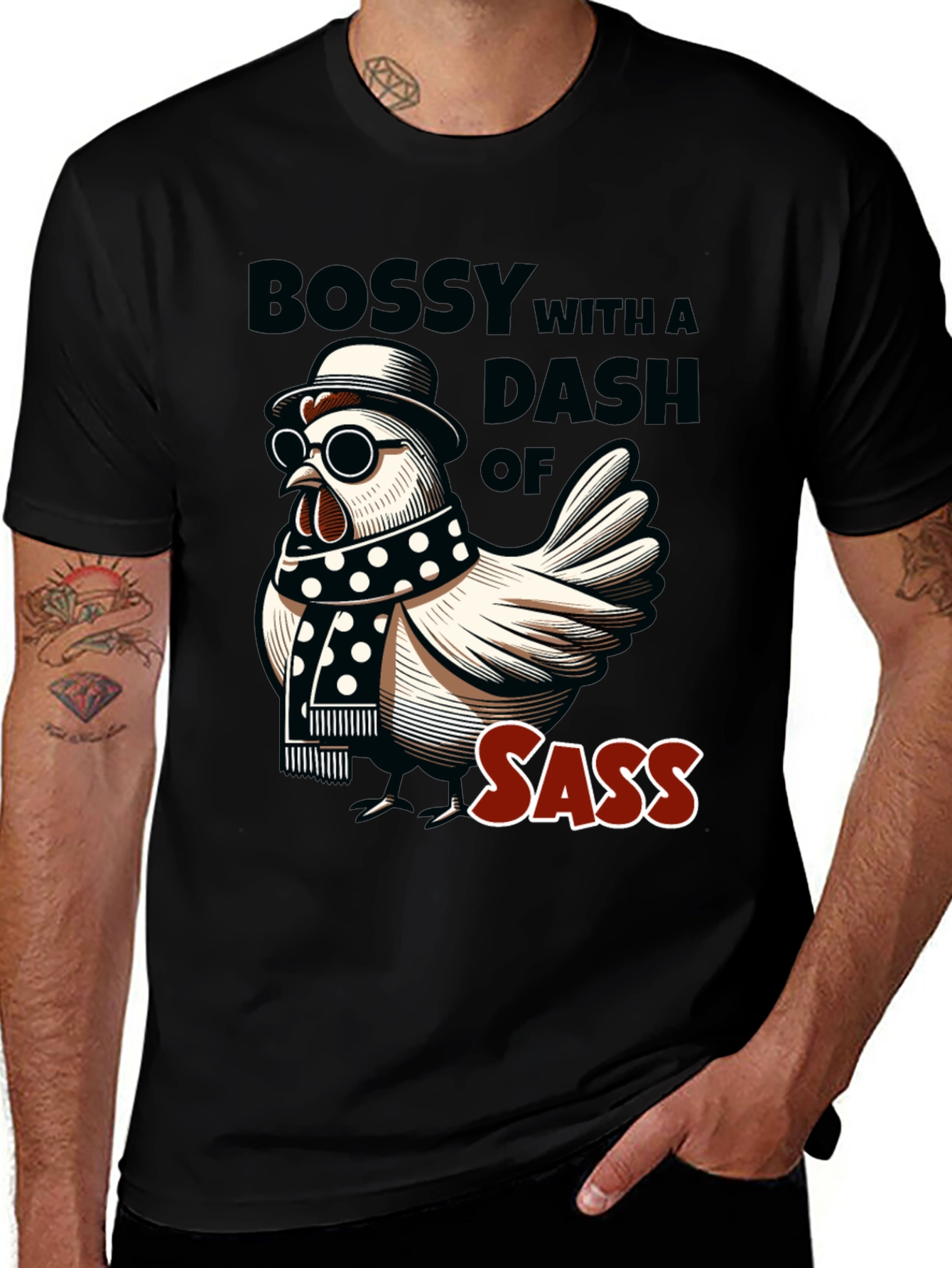 Variant 15 of Bossy Sass Chicken Graphic Tee