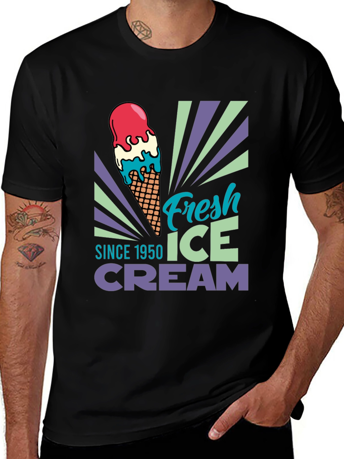 Variant 3 of Retro Fresh Ice Cream T-Shirt - Since 1950!