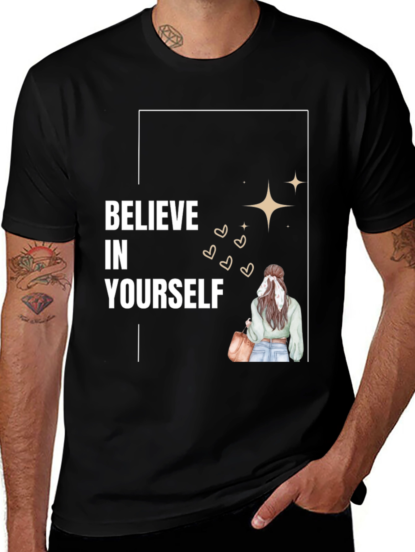 Variant 15 of Believe In Yourself T-Shirt - Stylish Graphic Tee