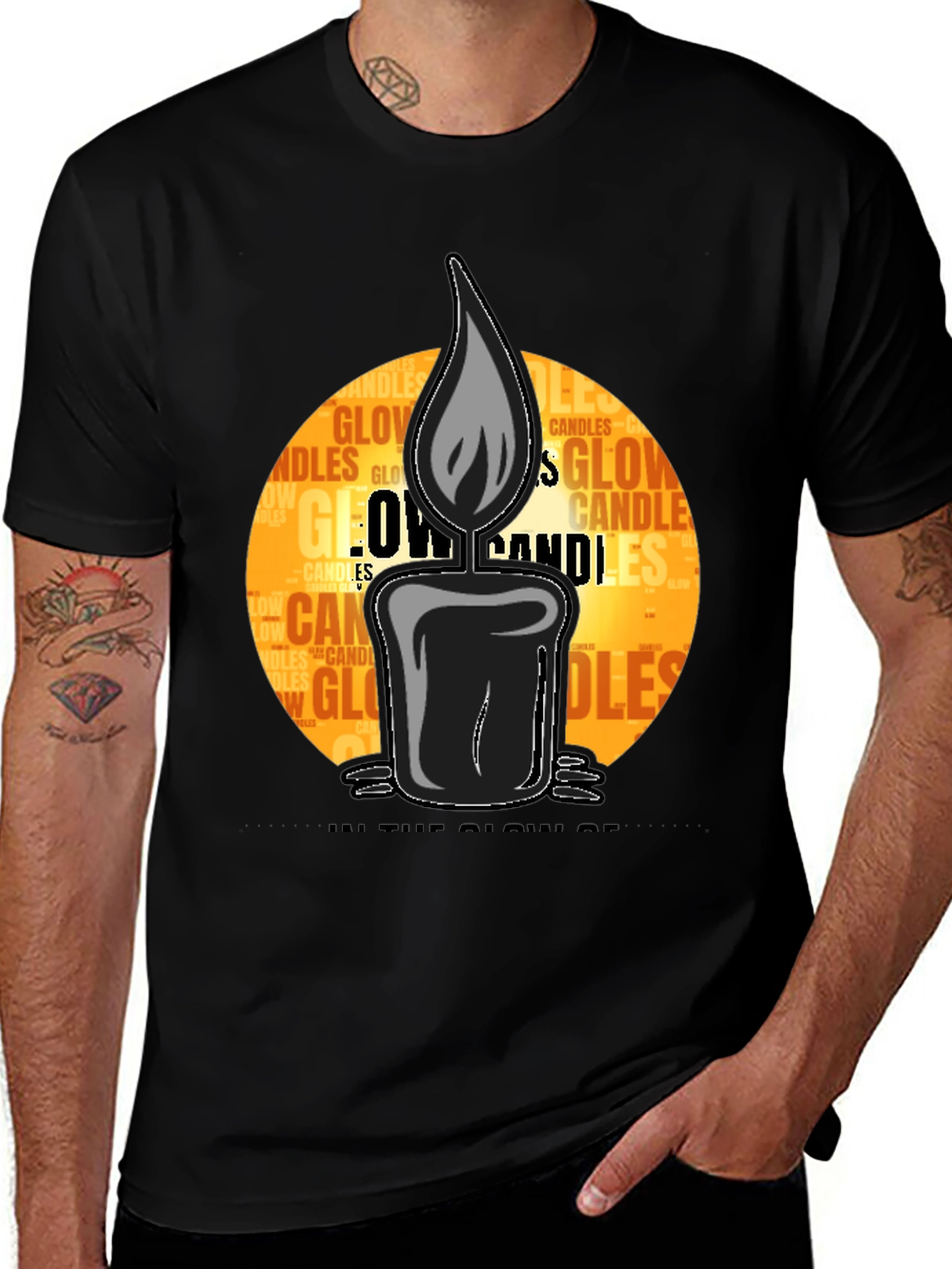 Variant 11 of Glow Candles T-Shirt - Trendy Graphic Tee