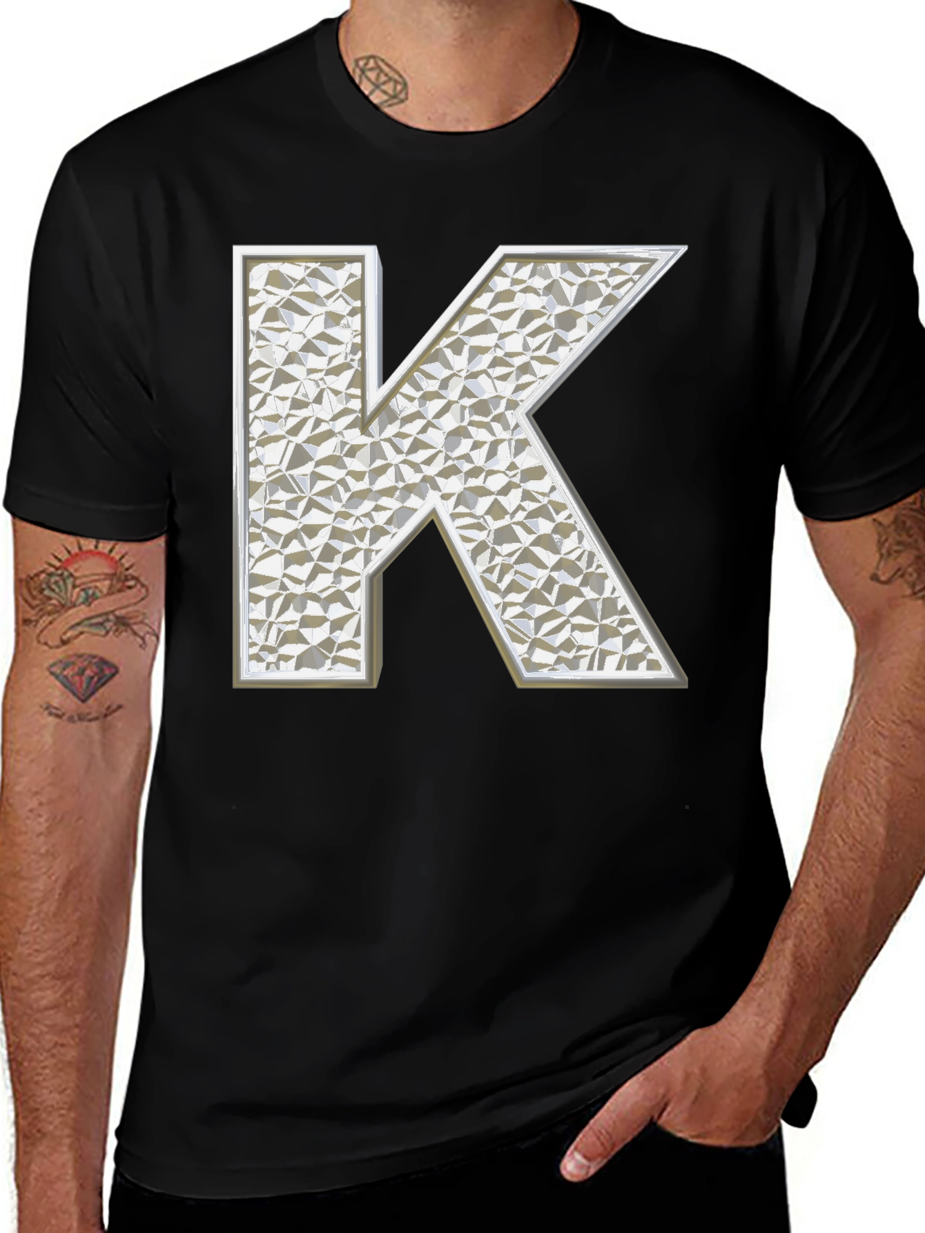 Variant 2 of Letter "K" Graphic Tee - Modern Design