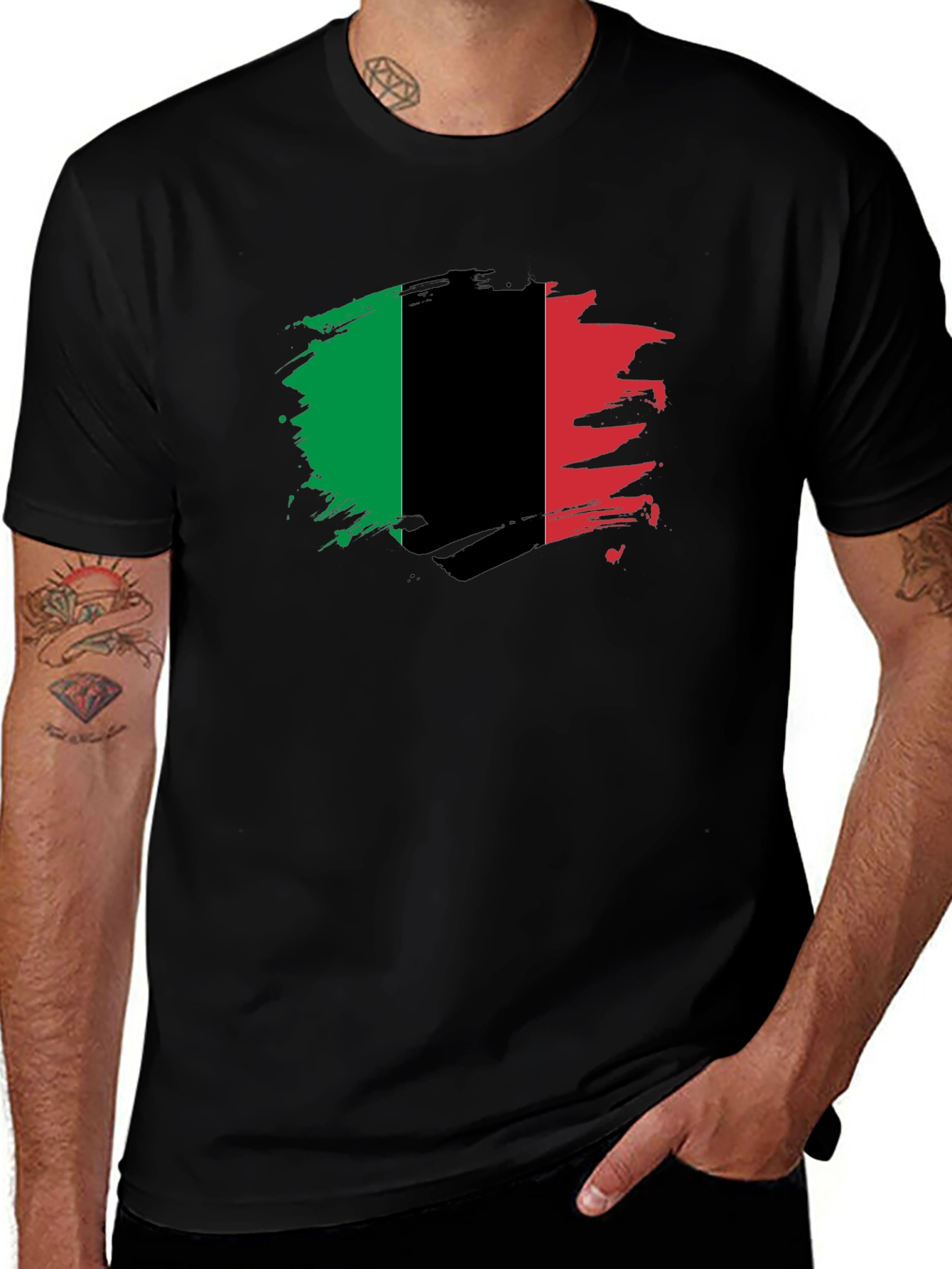 Italian Flag Brushstroke T-Shirt