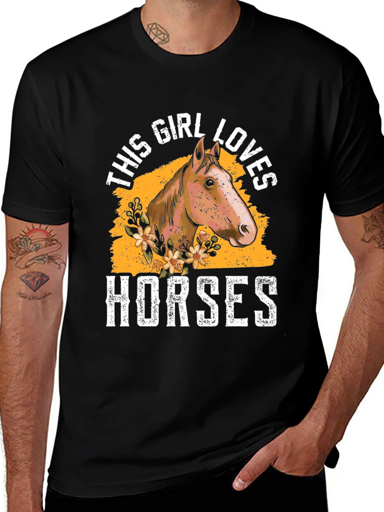 Variant 25 of This Girl Loves Horses Graphic Tee
