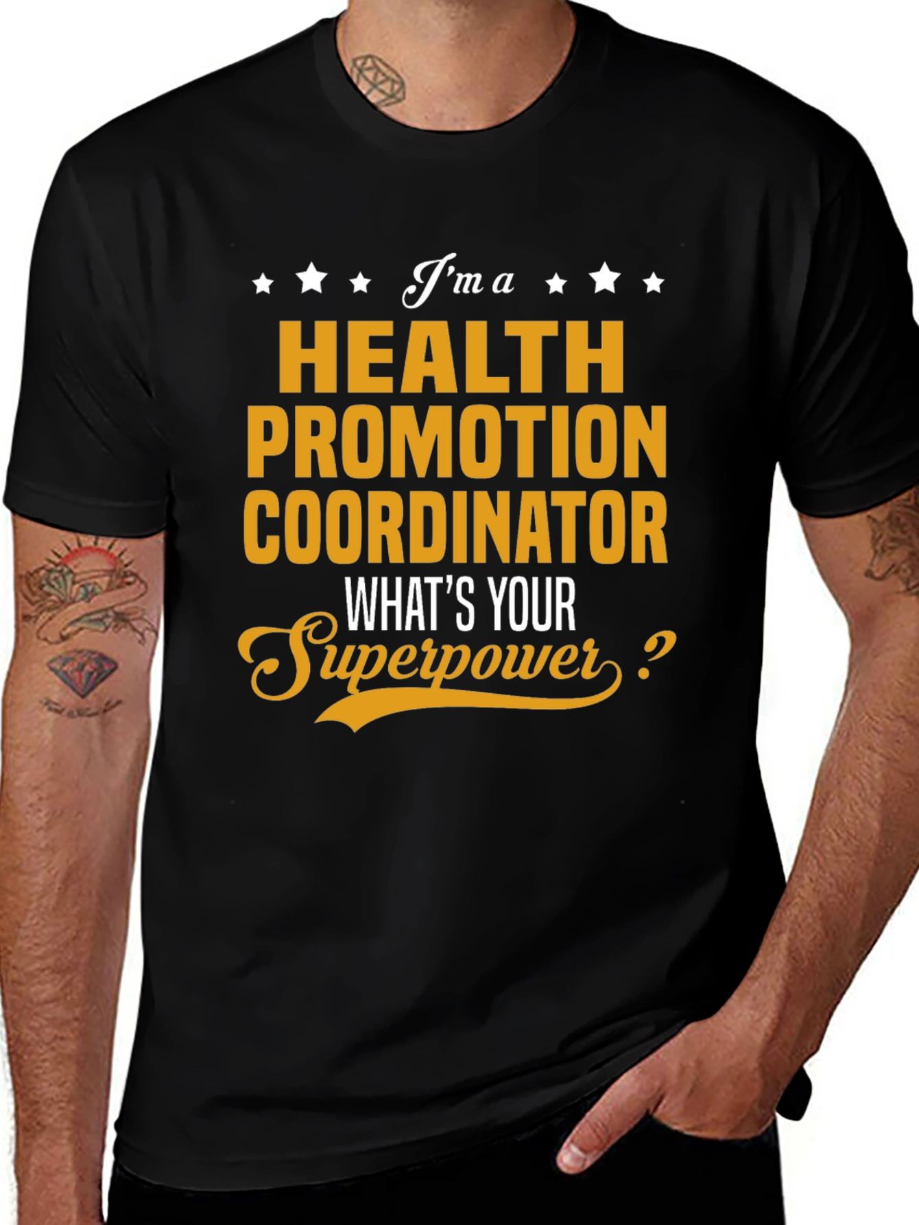 Variant 4 of Health Promotion Coordinator Superpower T-Shirt