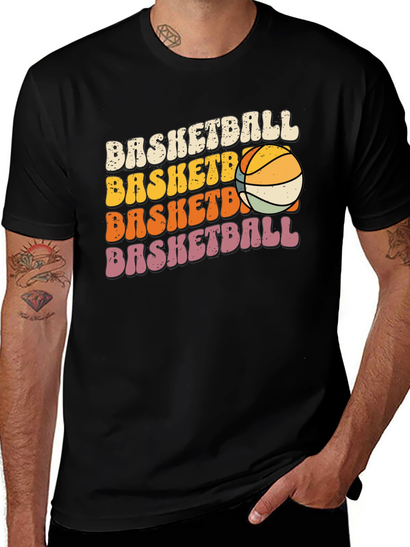 Variant 14 of Retro Basketball Graphic Tee