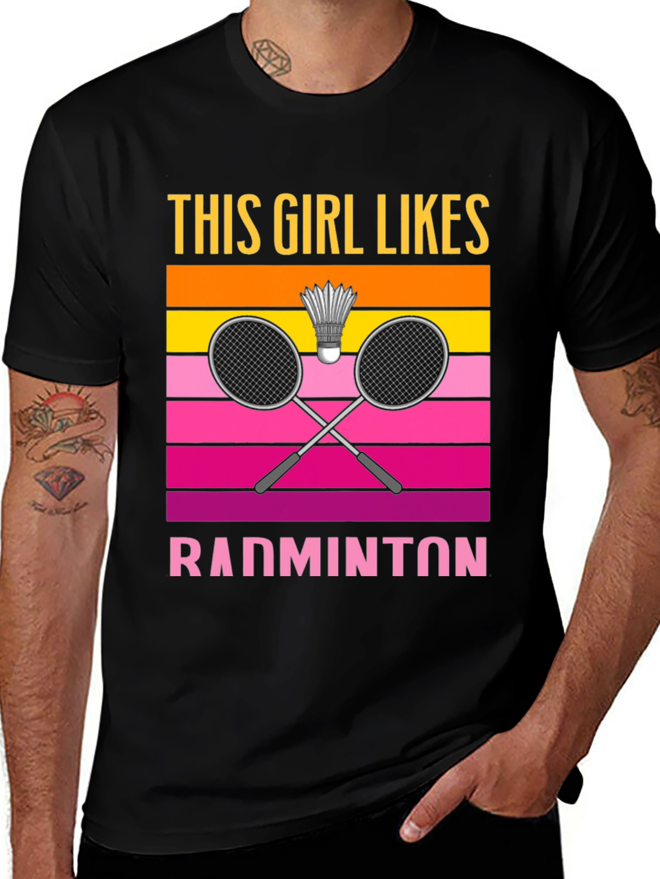 Variant 28 of This Girl Likes Badminton T-Shirt