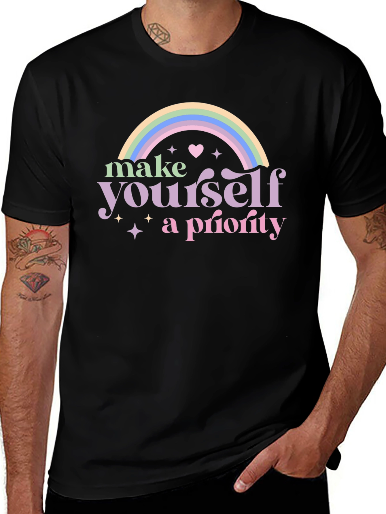 Variant 11 of Make Yourself A Priority Black T-Shirt