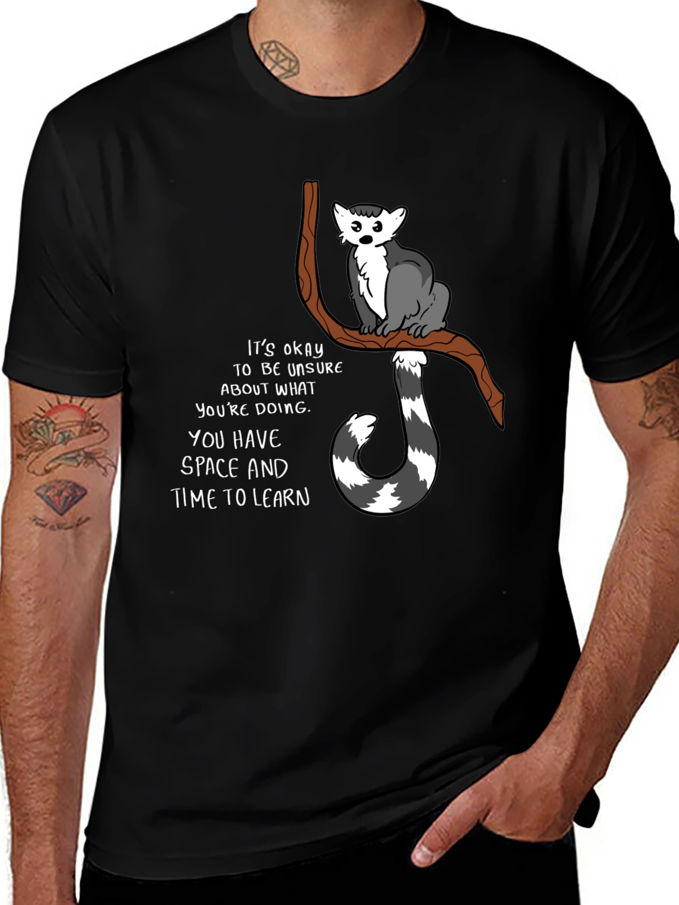 Variant 15 of Lemur T-Shirt: It's Okay To Be Unsure