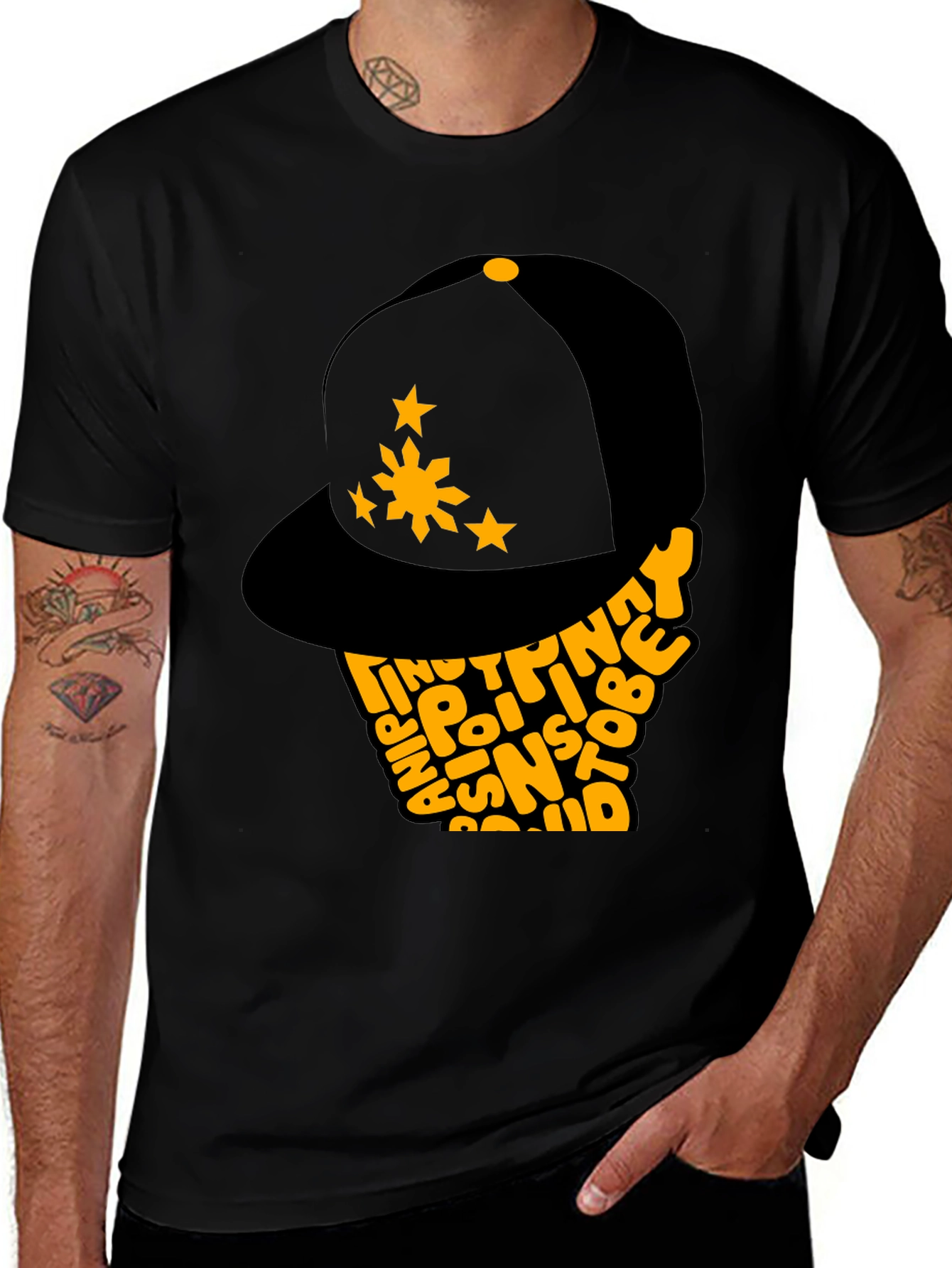 Philippines Pride T-Shirt: Filipino Star Hat Design
