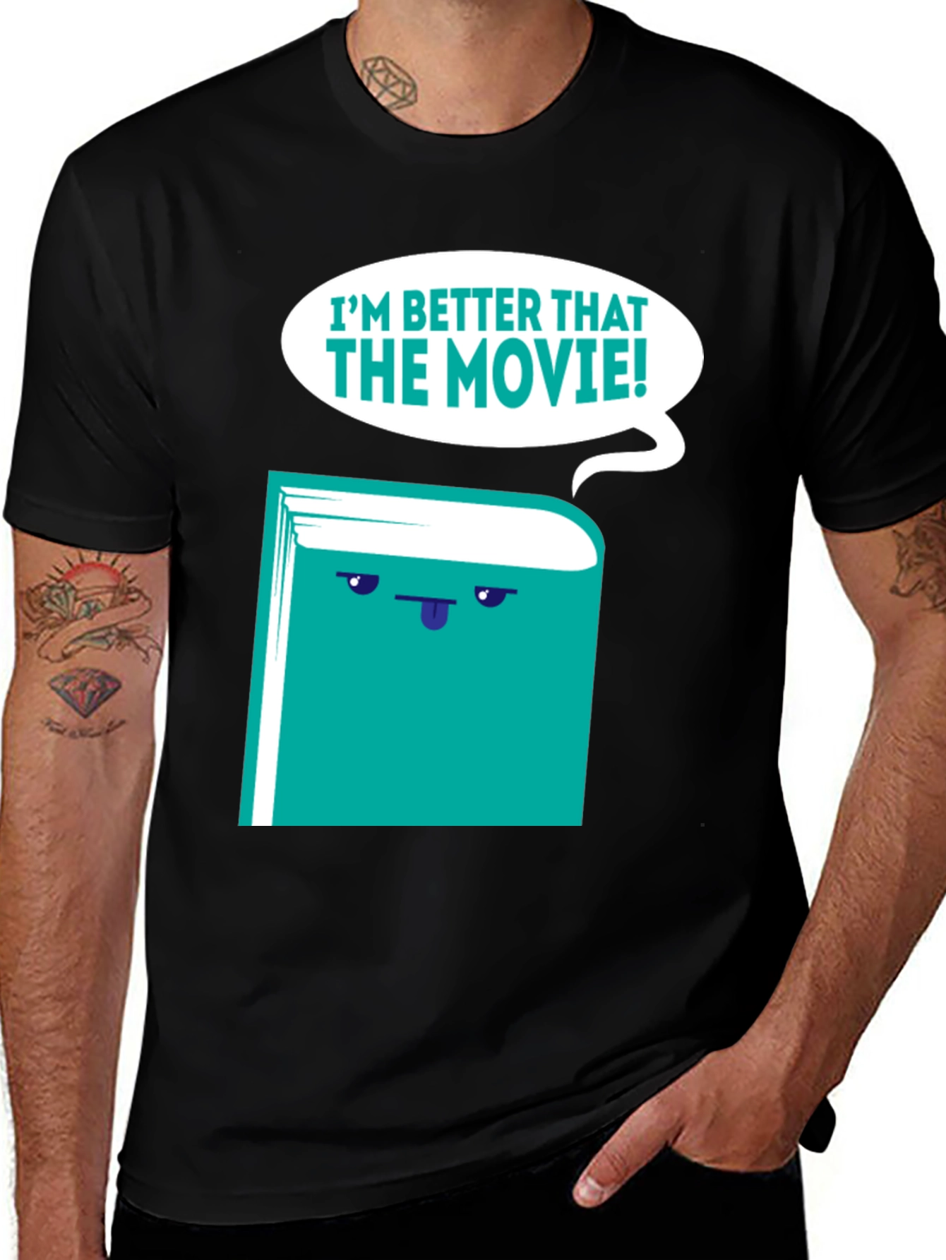 Variant 30 of I'm Better Than The Movie! Book T-Shirt