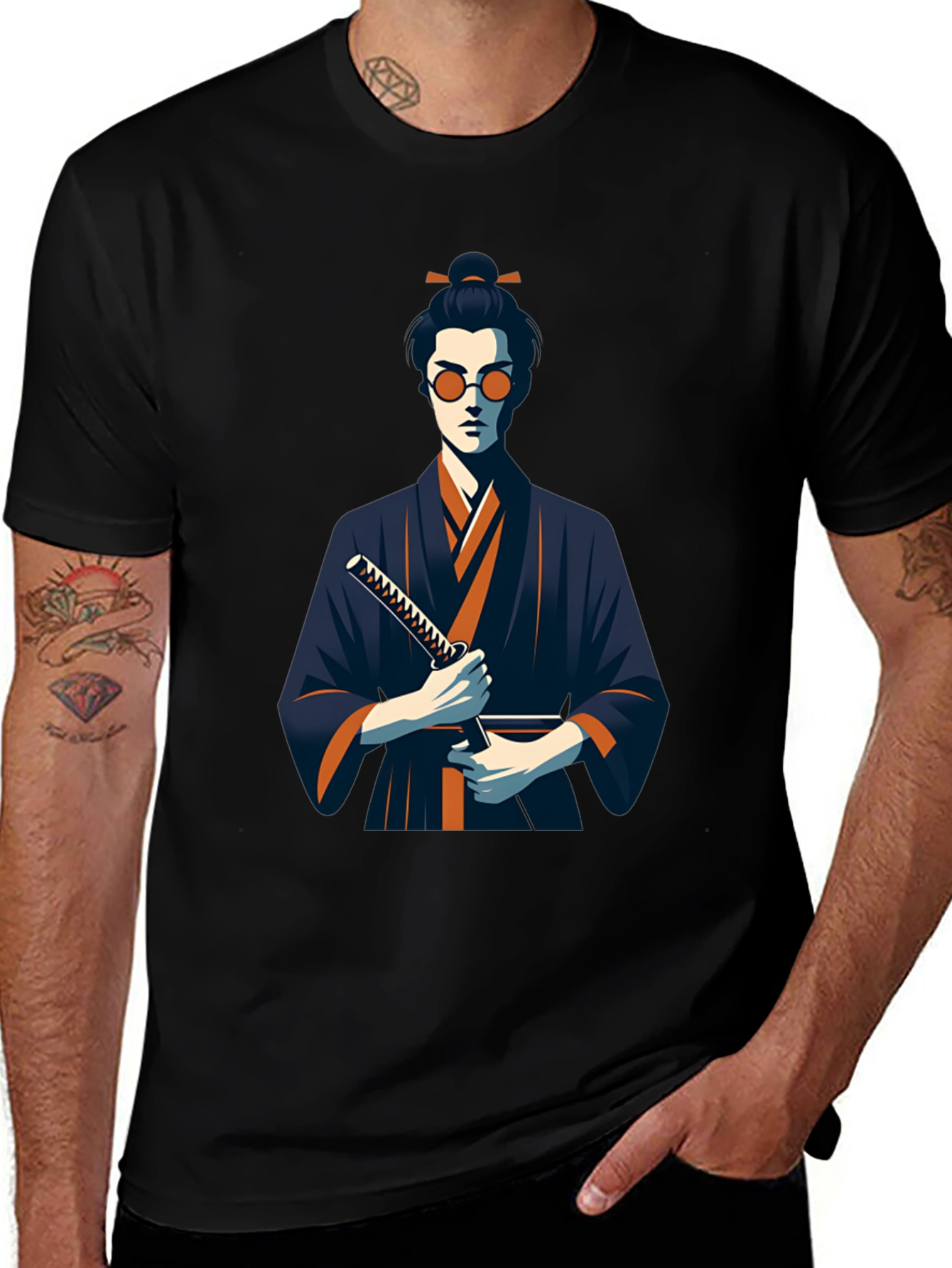 Variant 27 of Samurai Graphic Tee - Cool Edgy Design