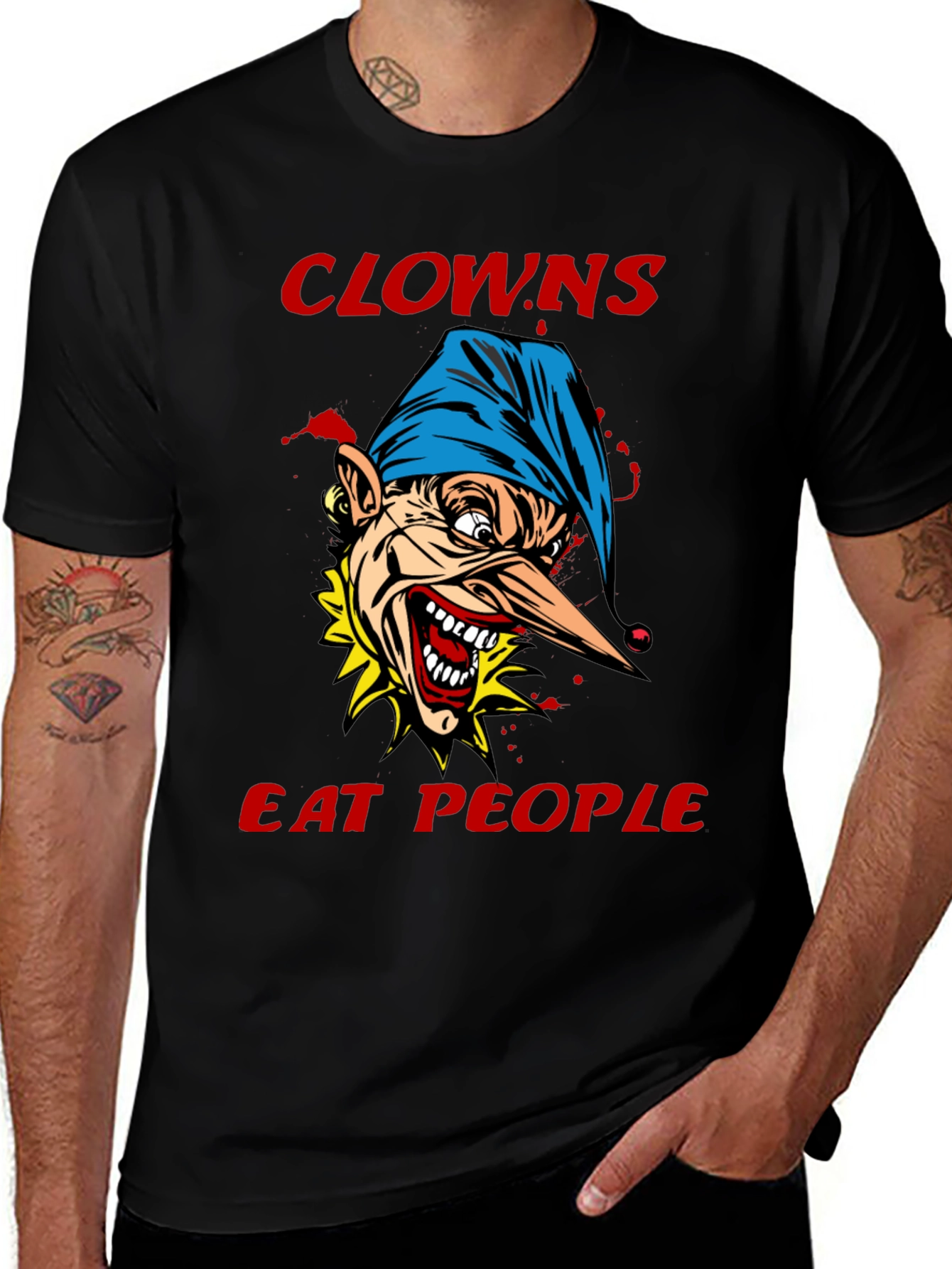 Variant 2 of Clowns Eat People Graphic T-Shirt