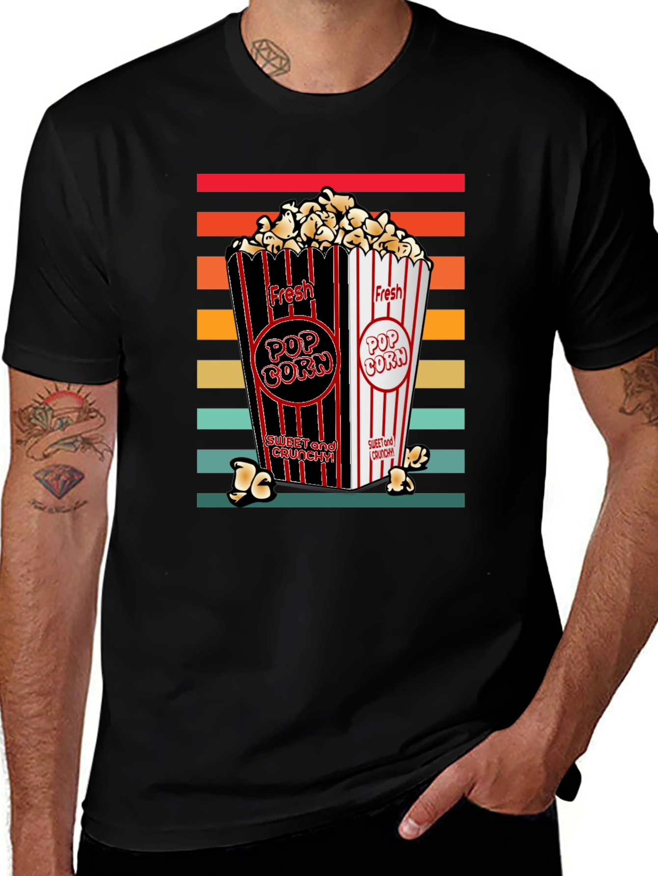 Variant 21 of Retro Fresh Popcorn T-Shirt - Movie Night Ready!