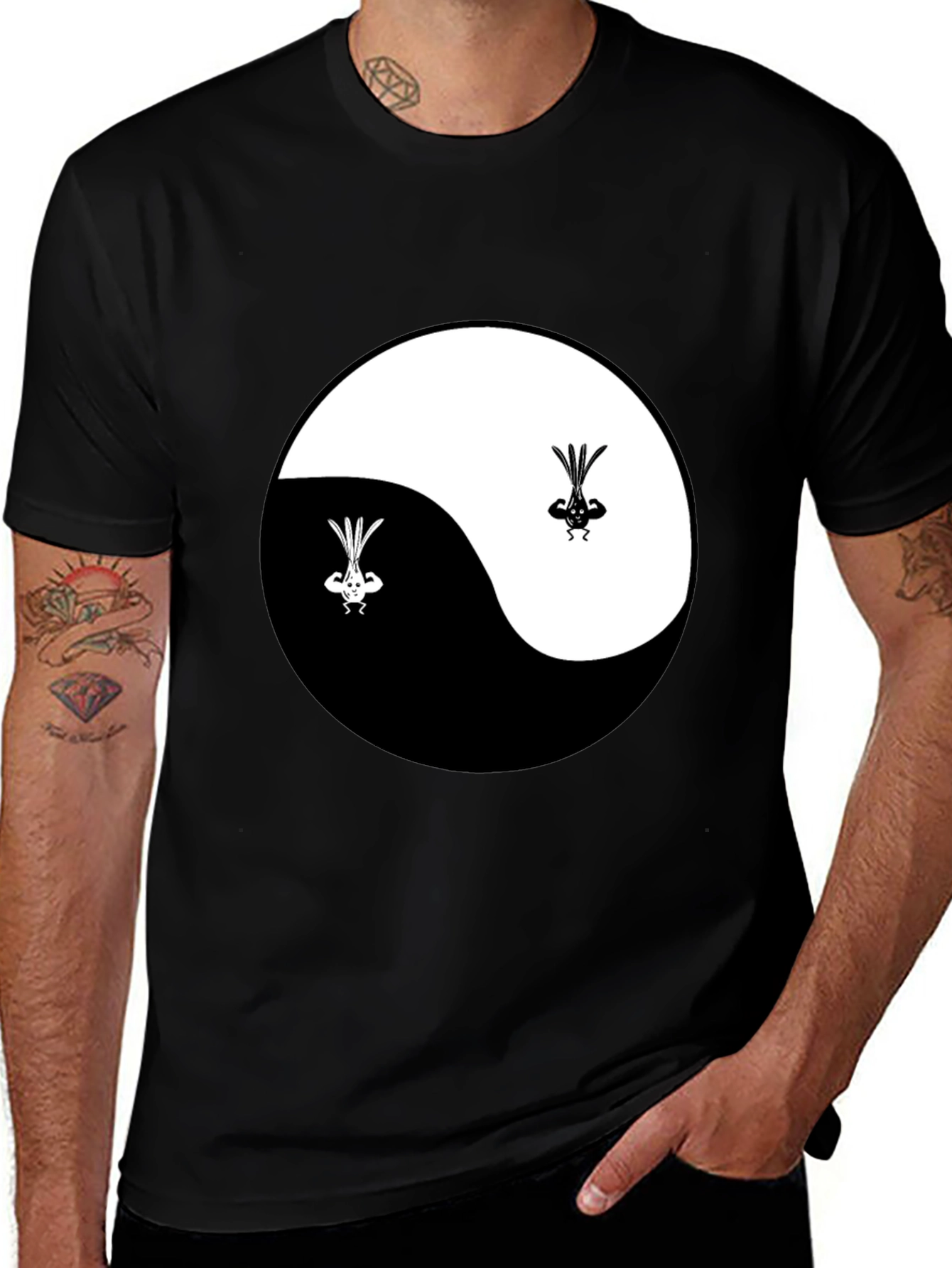 Variant 18 of Yin Yang Onion Muscle Tee - Funny Workout Shirt