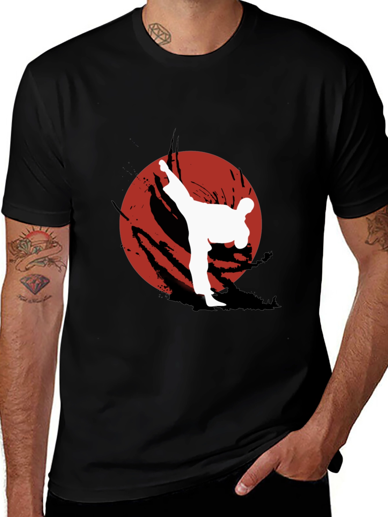 Variant 9 of Karate Kick T-Shirt - Martial Arts Graphic Tee