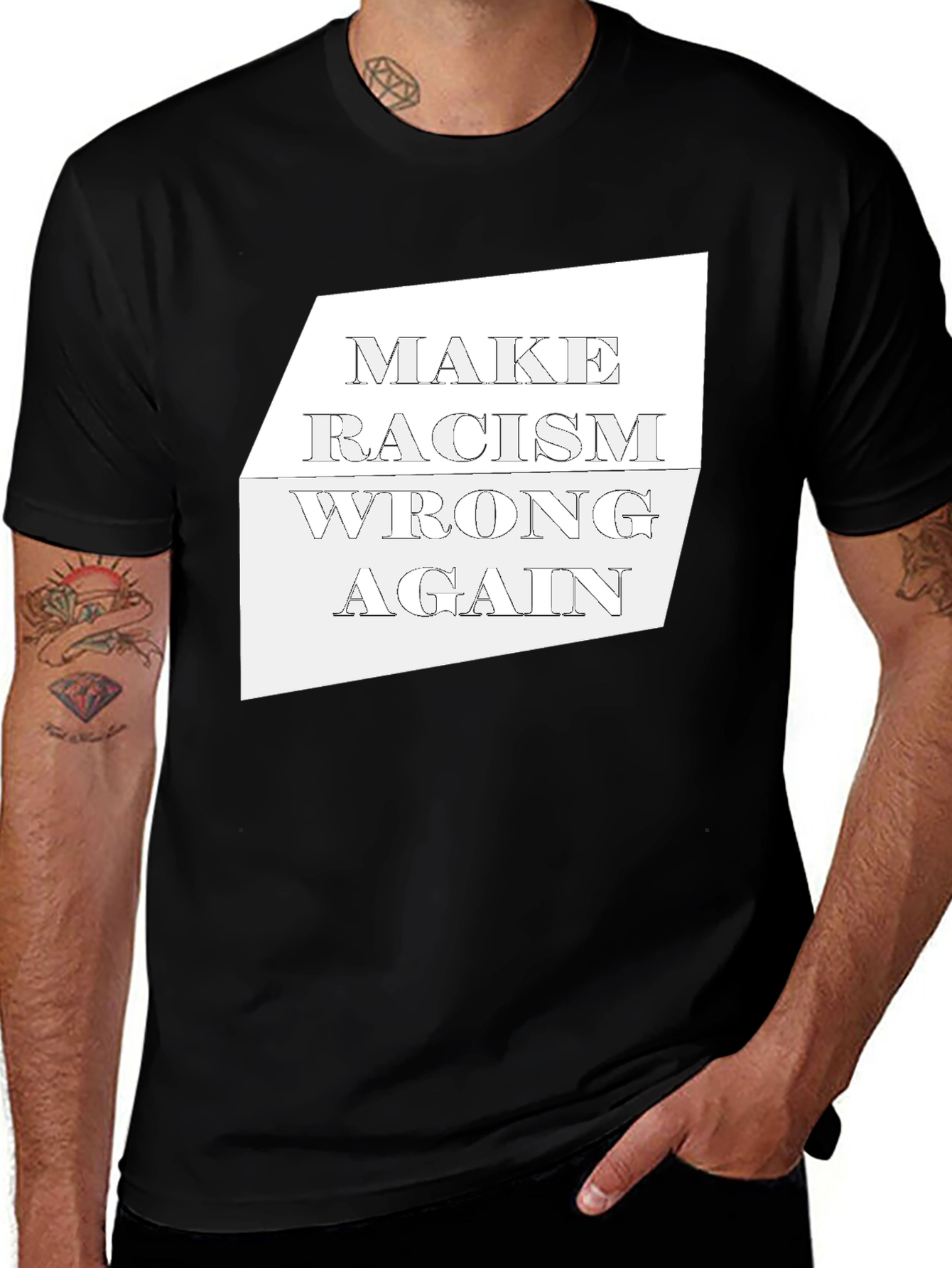 Variant 14 of Make Racism Wrong Again Graphic Tee