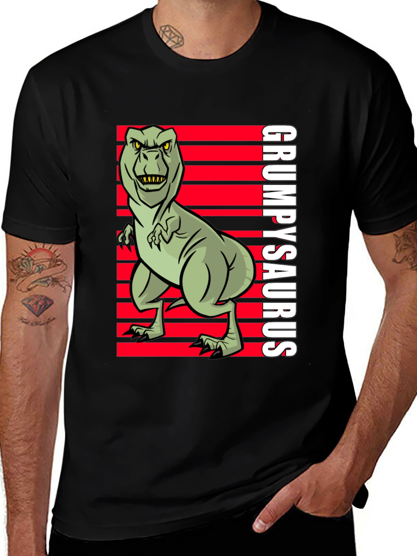 Variant 11 of Grumpy T-Rex Graphic Tee - Grumpysaurus Shirt