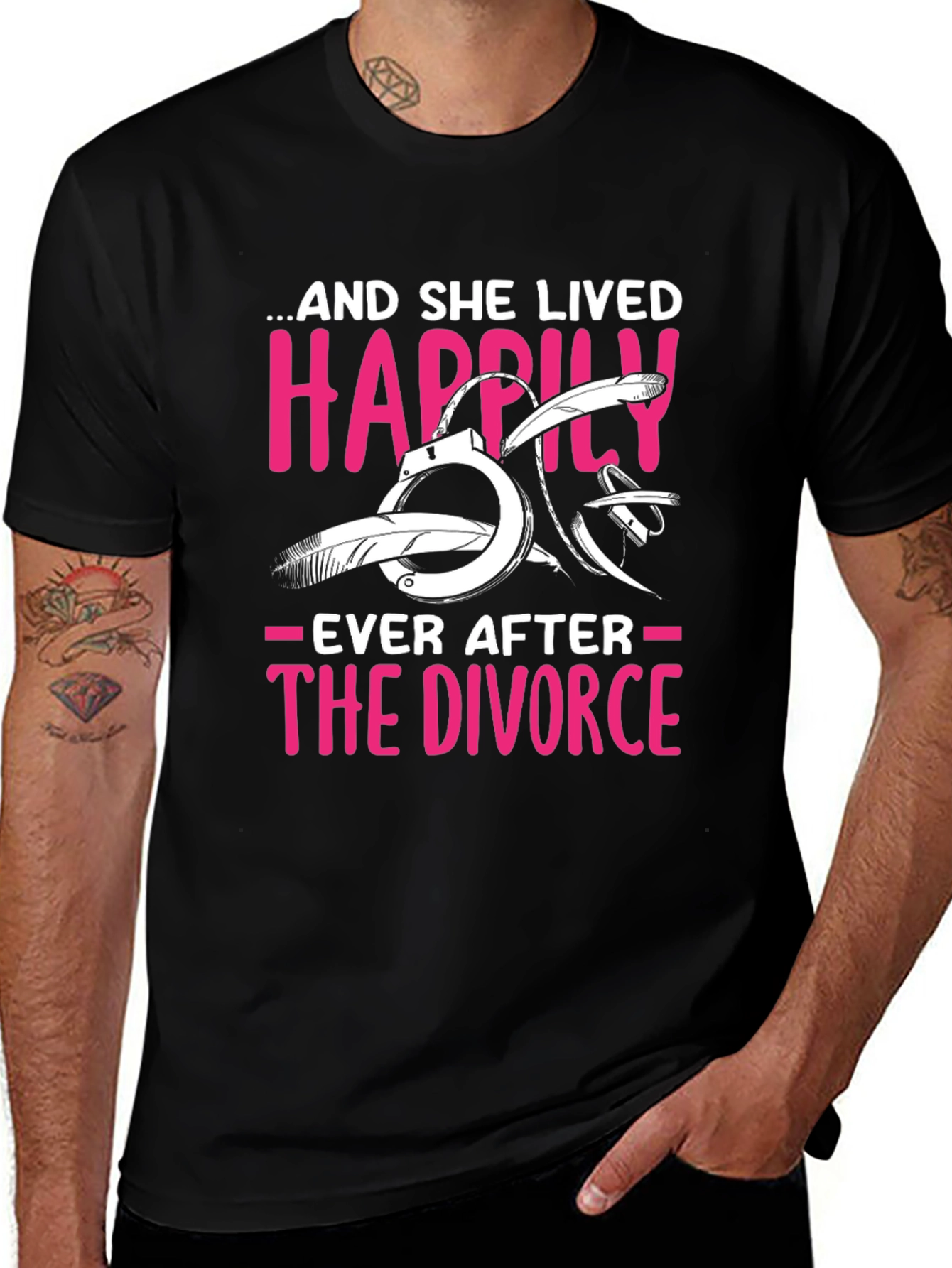 Variant 29 of Divorce Humor T-Shirt: Happily Ever After