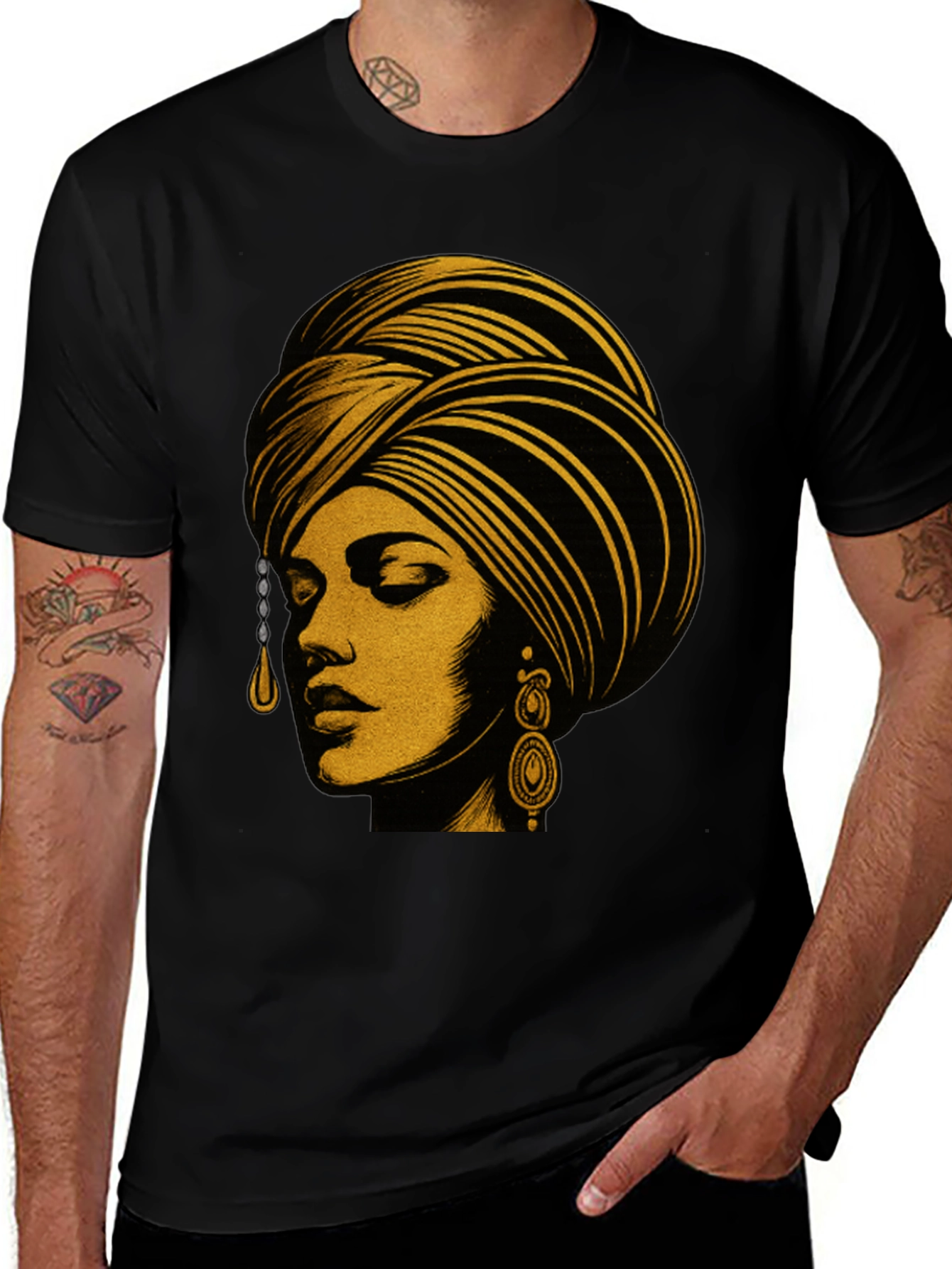 Variant 18 of Golden Woman Turban Graphic Tee