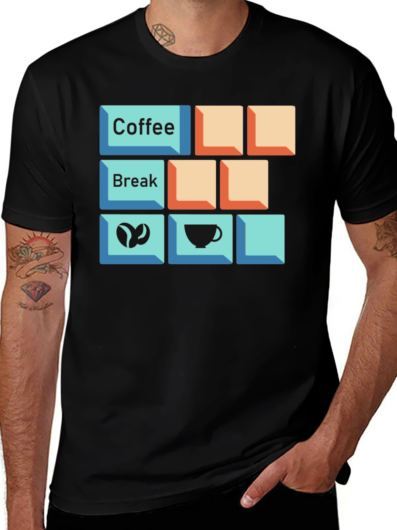 Variant 23 of Coffee Break Keyboard T-Shirt - Gamer Gift