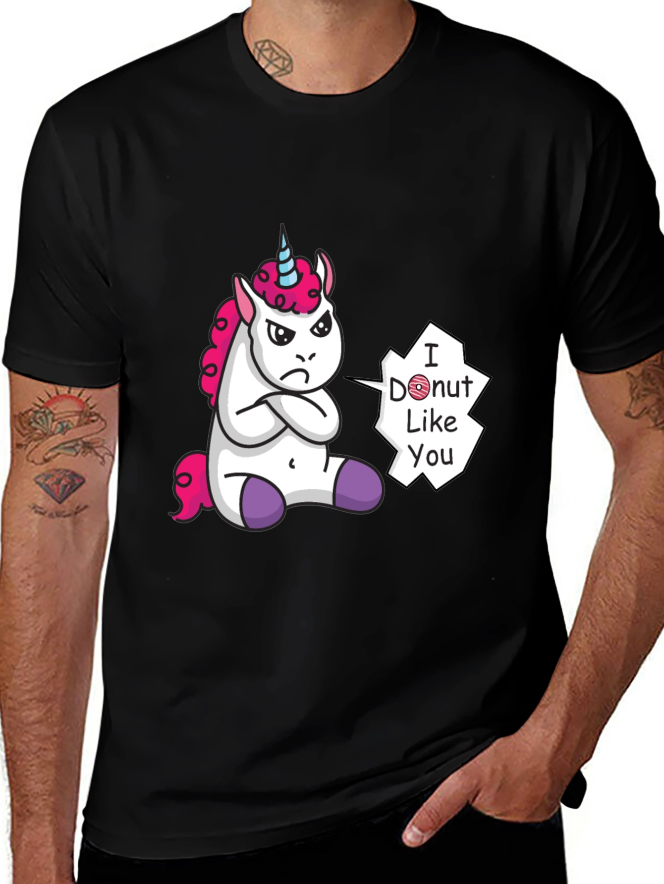 Variant 6 of Funny Unicorn 'I Donut Like You' Graphic Tee