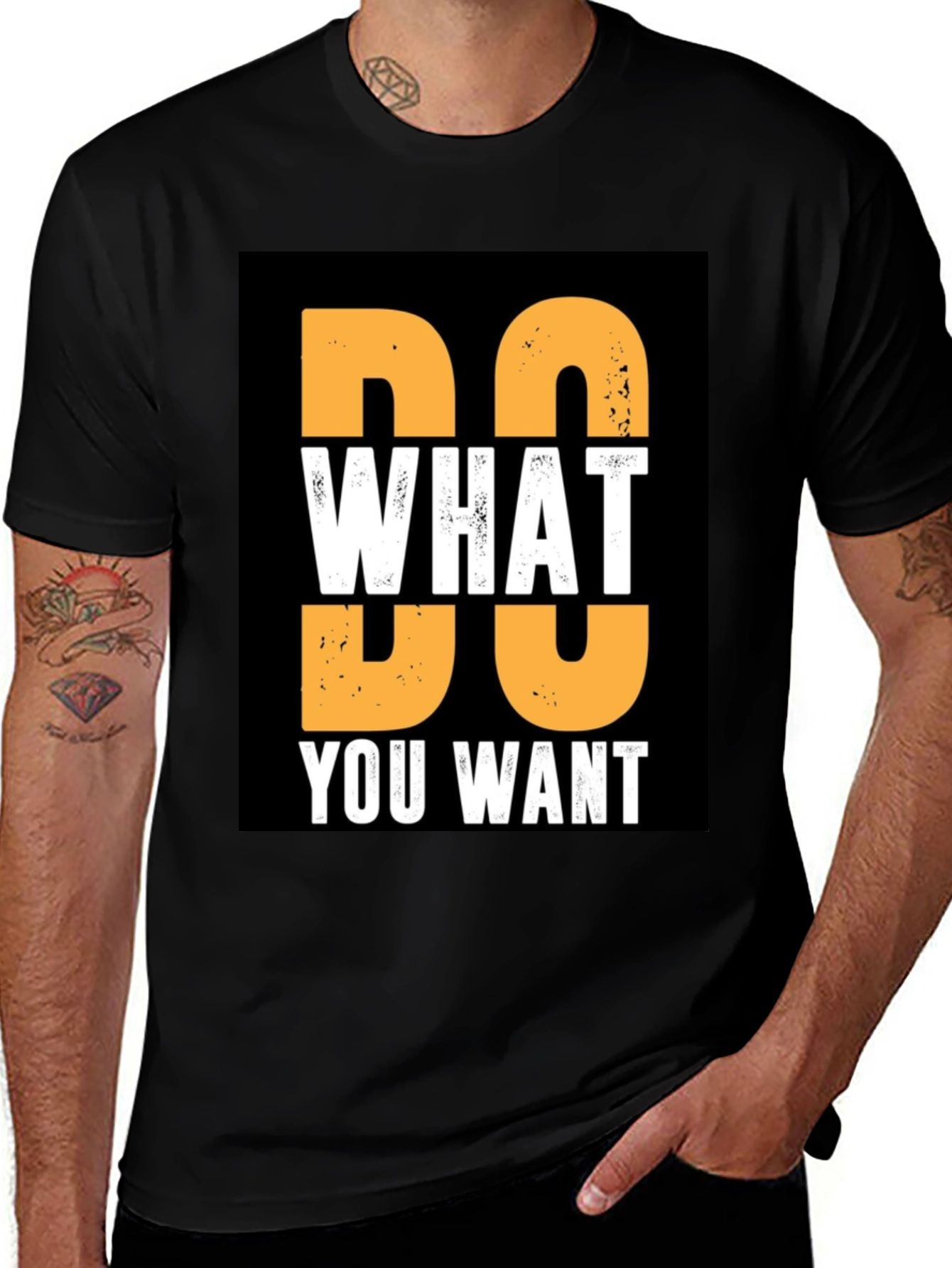 Variant 14 of Do What You Want Graphic Tee - Black