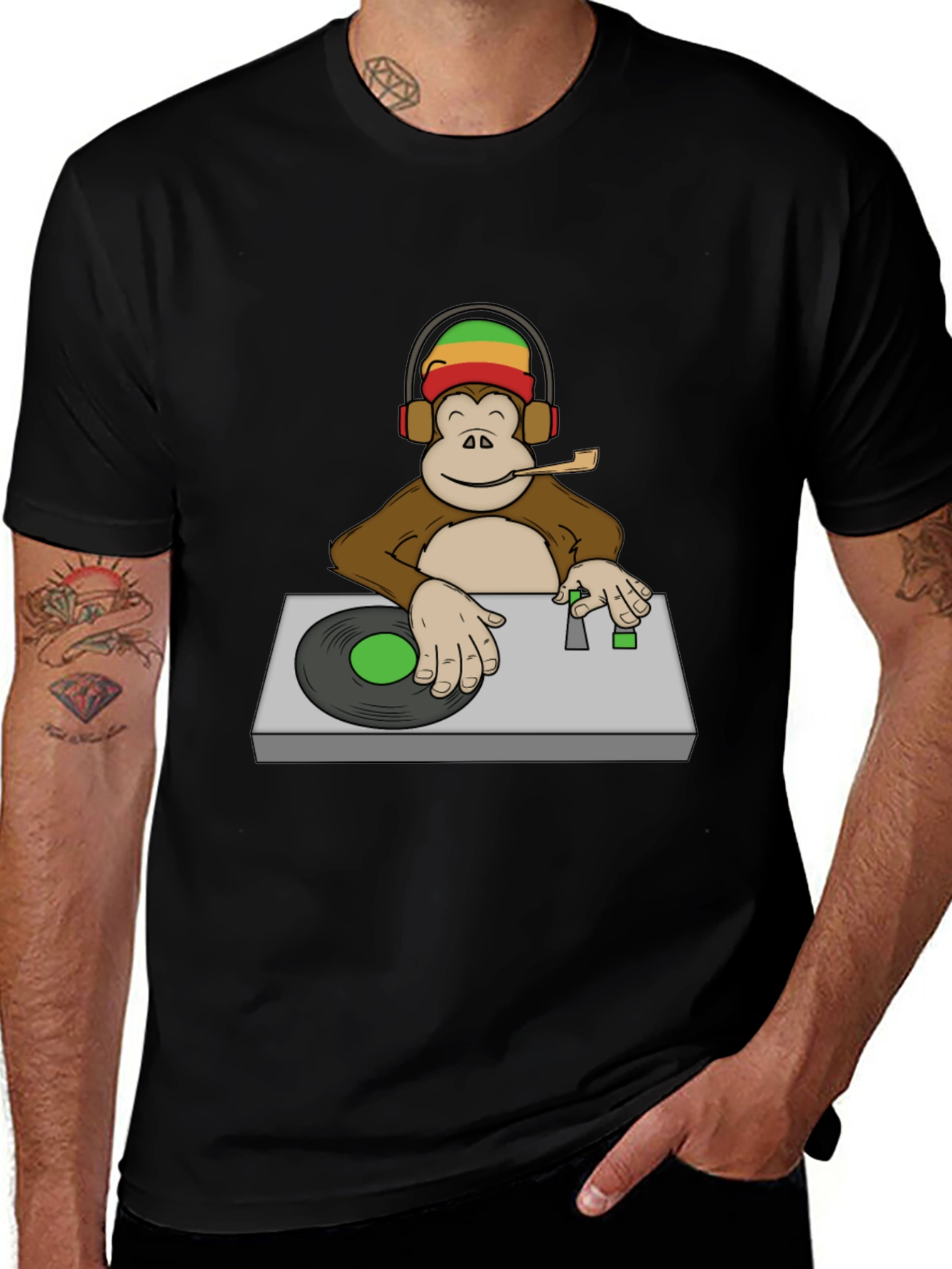 Variant 14 of DJ Monkey Graphic T-Shirt