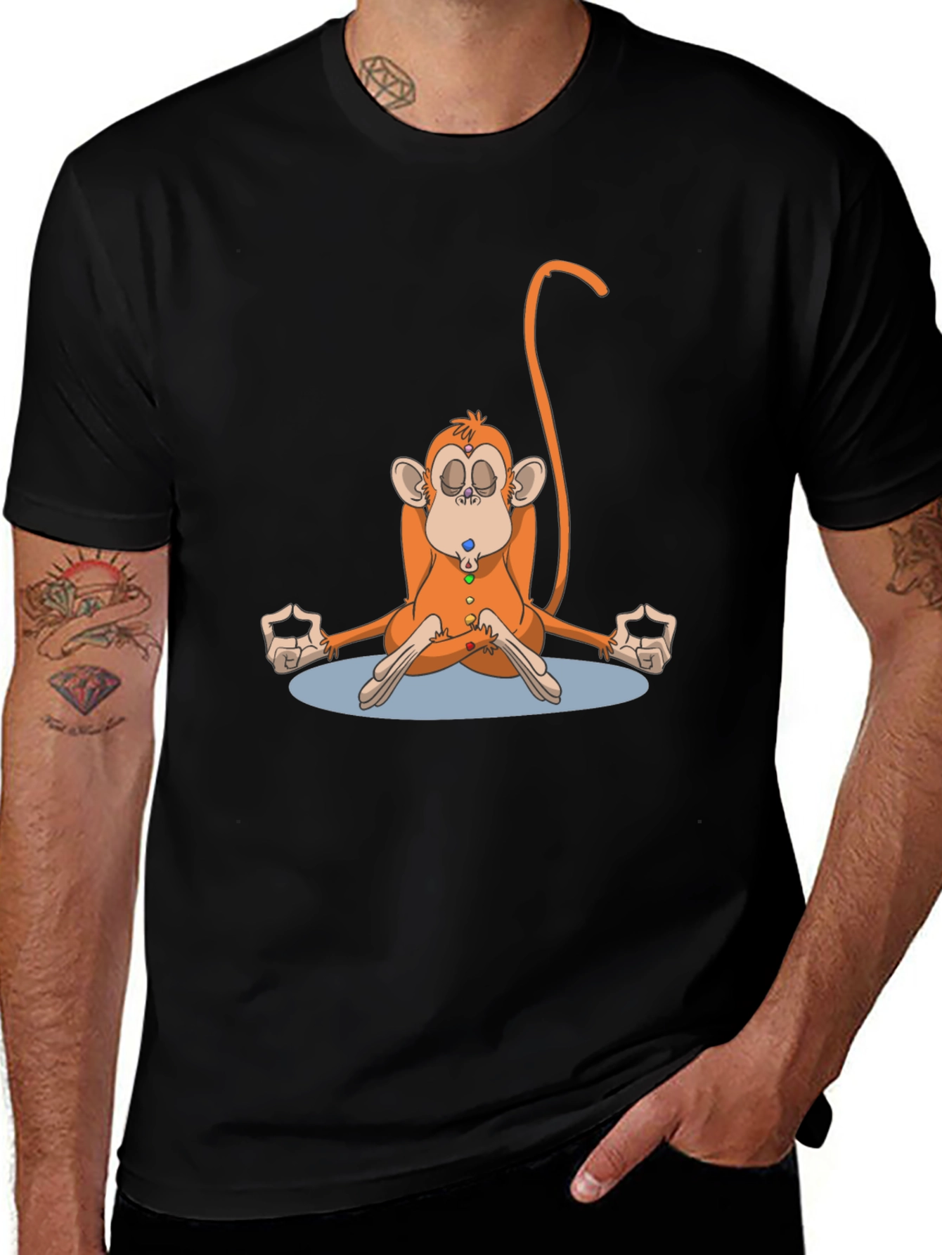 Variant 6 of Meditating Monkey Graphic Tee