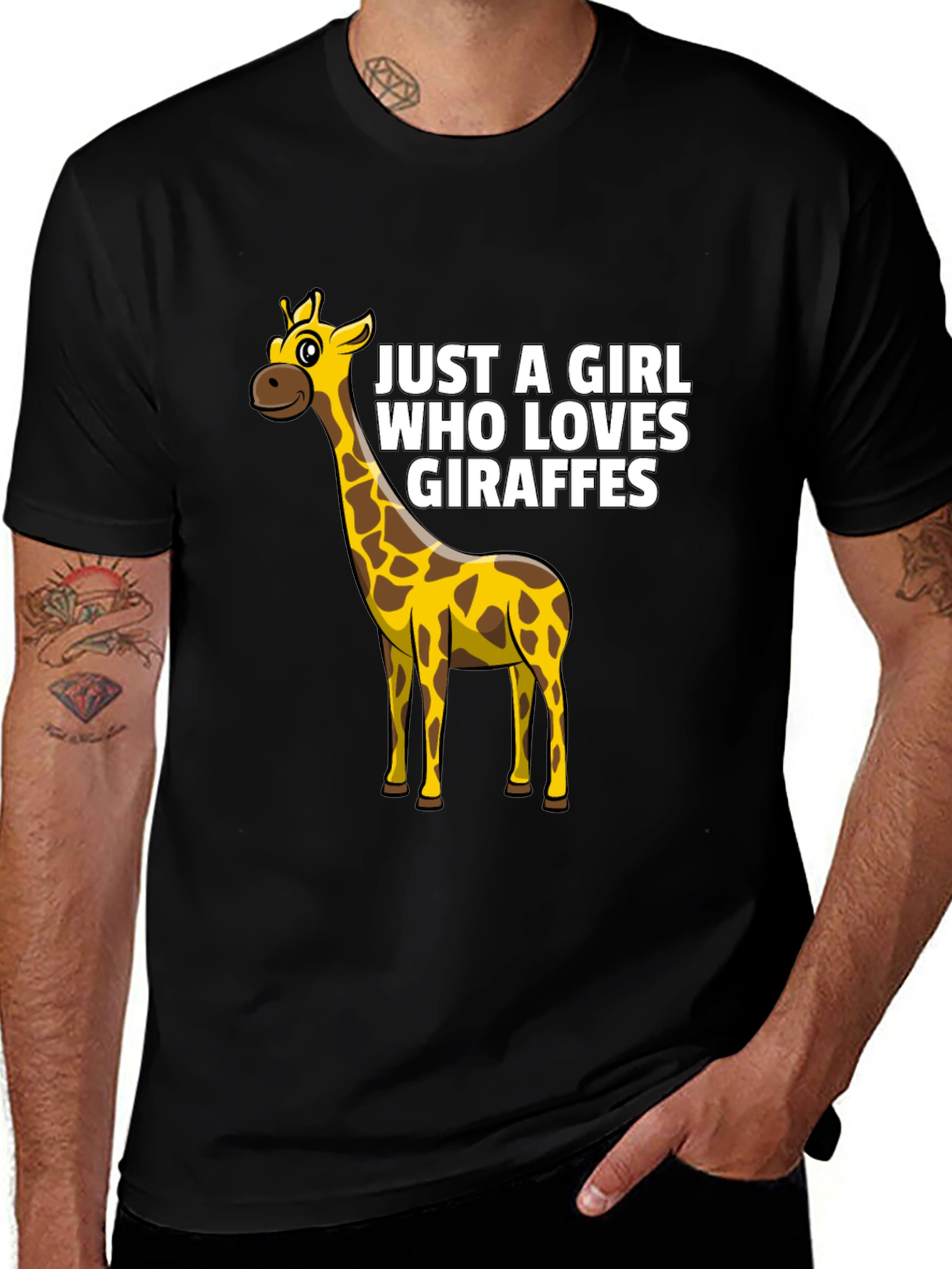 Variant 13 of Giraffe Lover T-Shirt - Just a Girl Who Loves Giraffes
