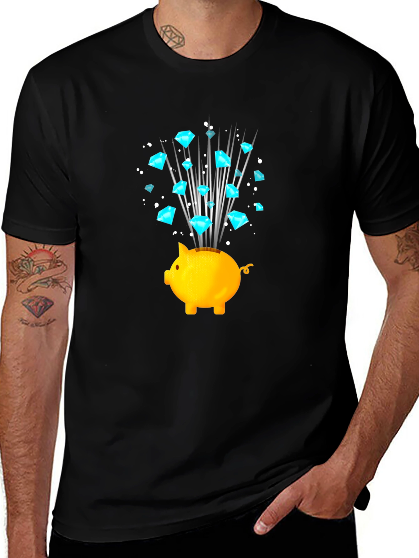 Variant 4 of Diamond Piggy Bank T-Shirt