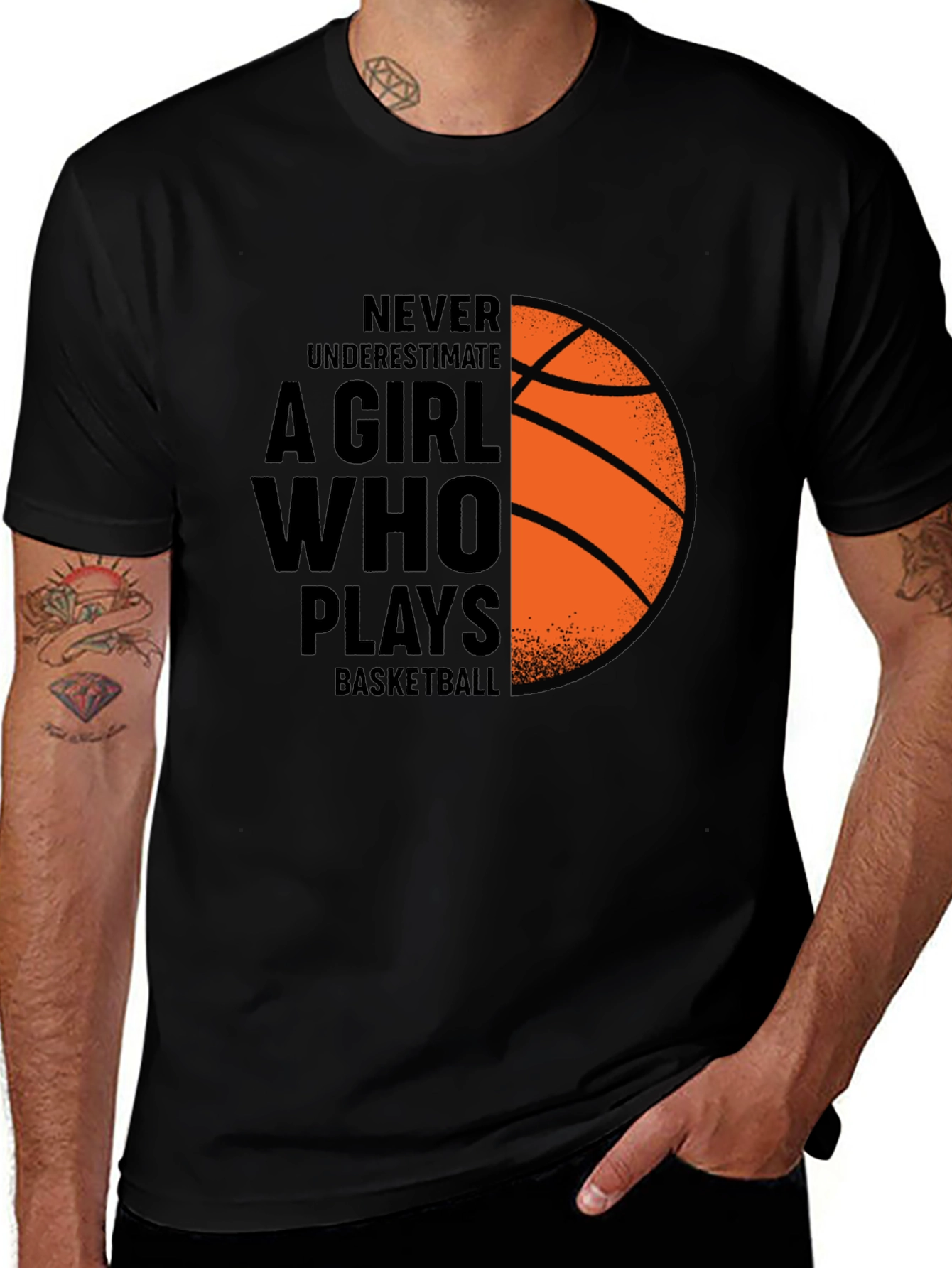Variant 24 of Basketball Girl T-Shirt - Never Underestimate