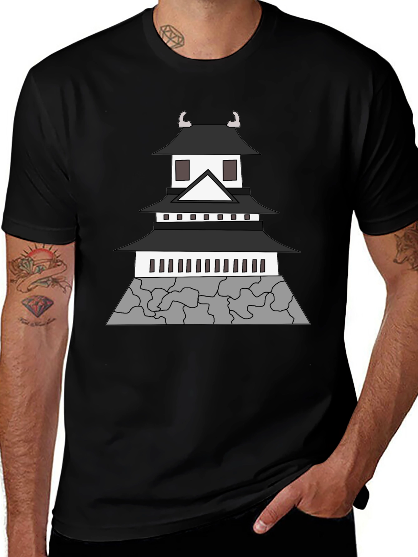 Japanese Castle Graphic T-Shirt