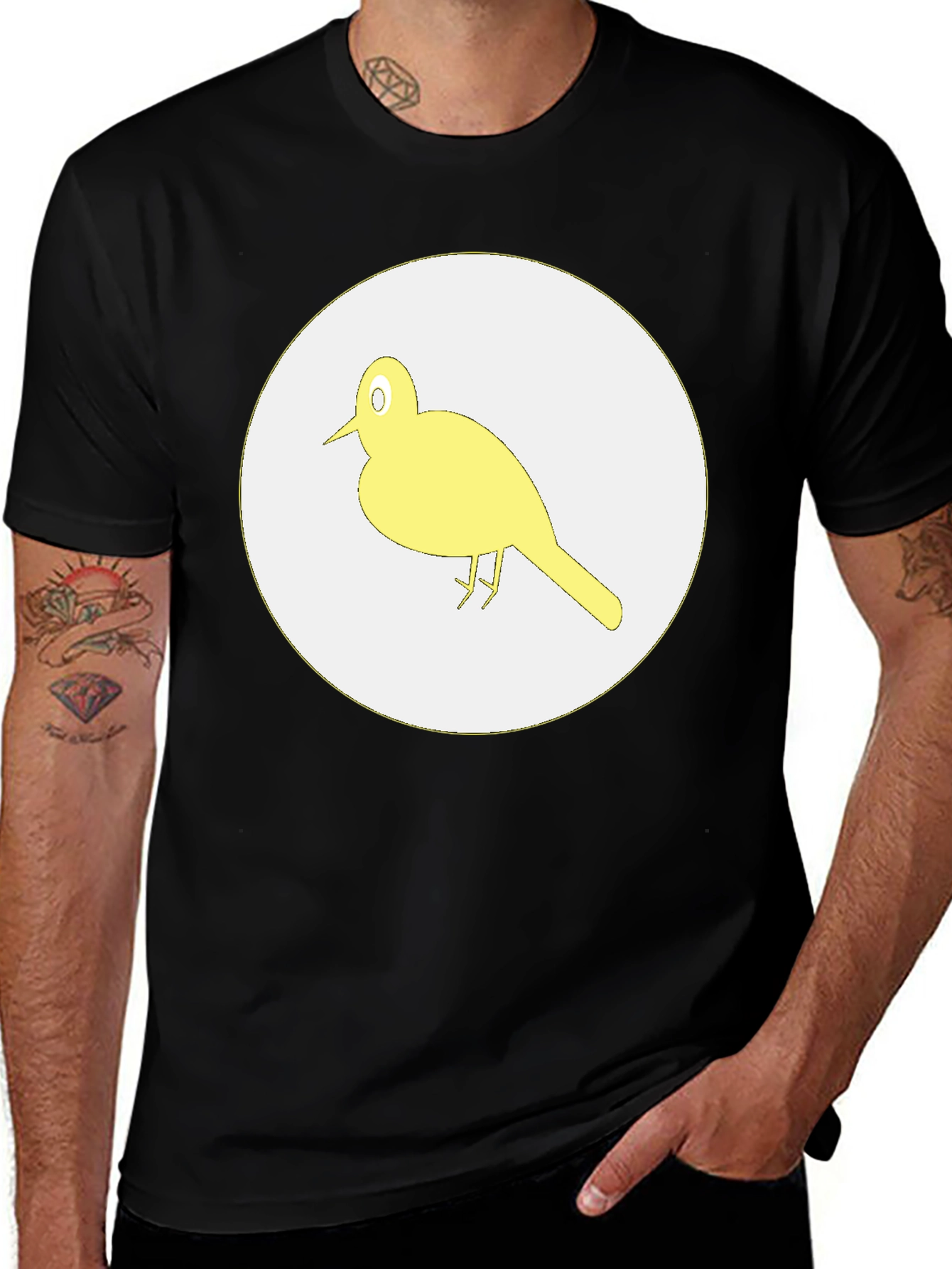 Variant 17 of Bird Circle Graphic Tee - Casual Comfort