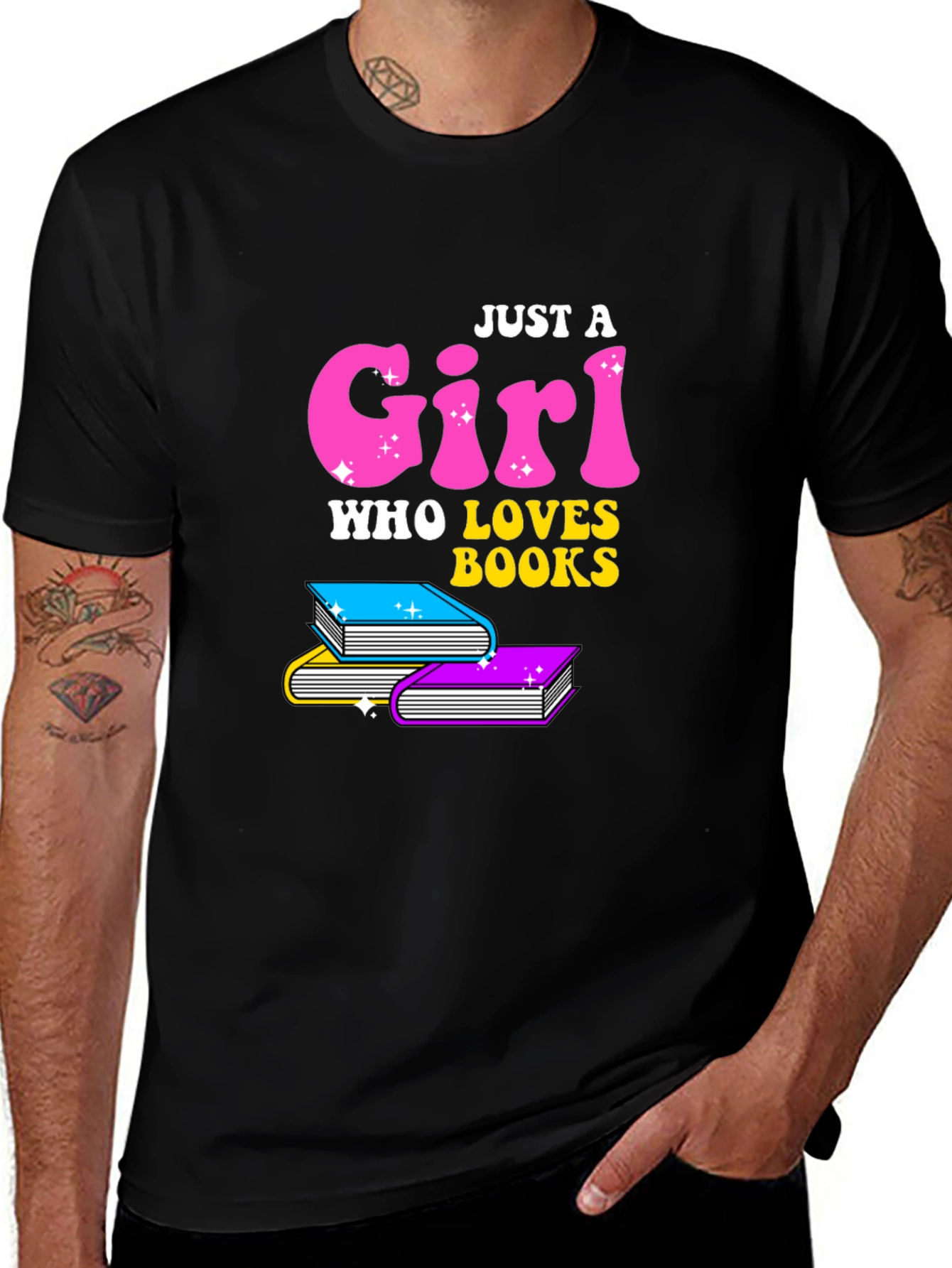 Variant 9 of Just A Girl Who Loves Books T-Shirt
