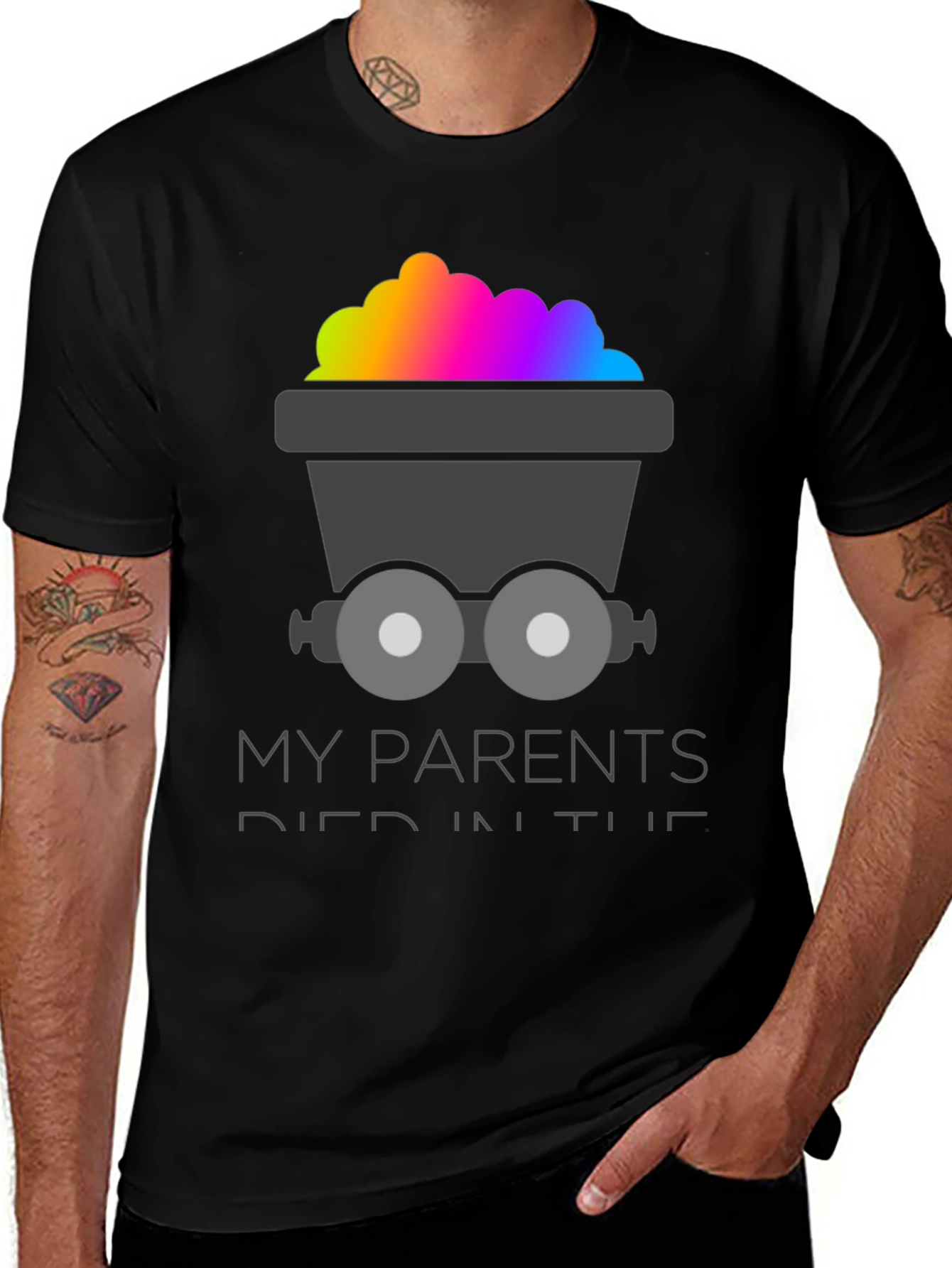 Variant 27 of Rainbow Coal Mine T-Shirt