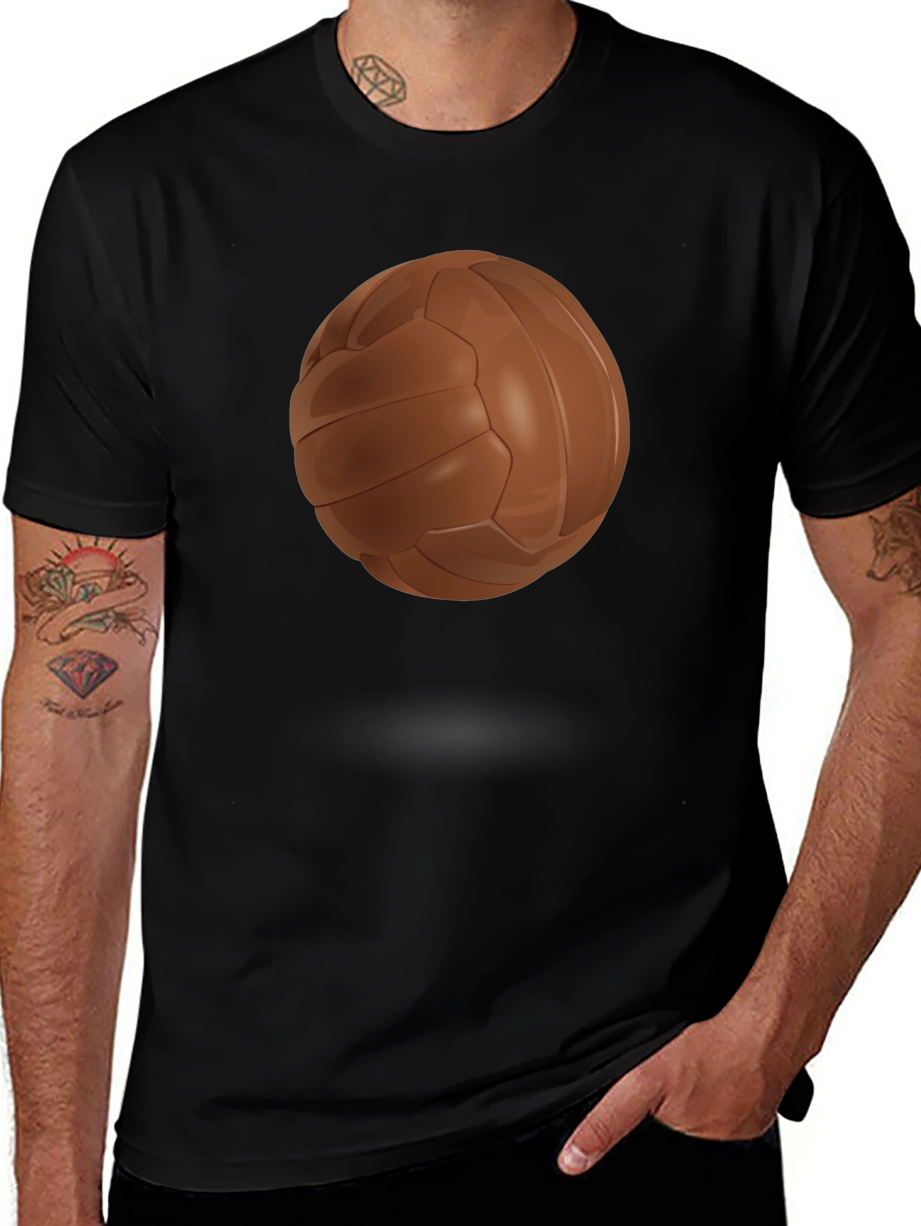 Variant 8 of Vintage Brown Leather Ball Graphic Tee