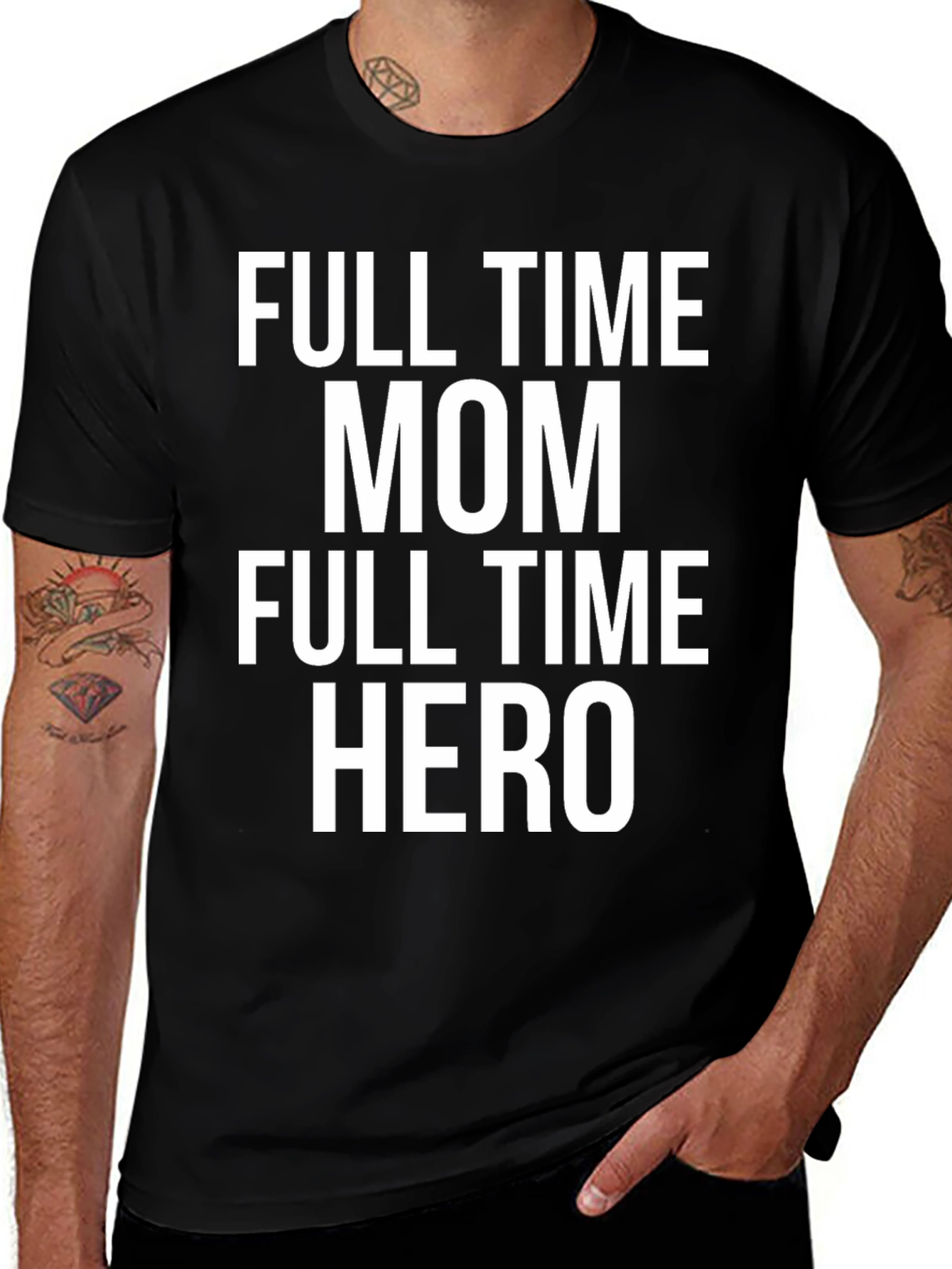 Variant 19 of Full Time Mom, Full Time Hero Graphic Tee