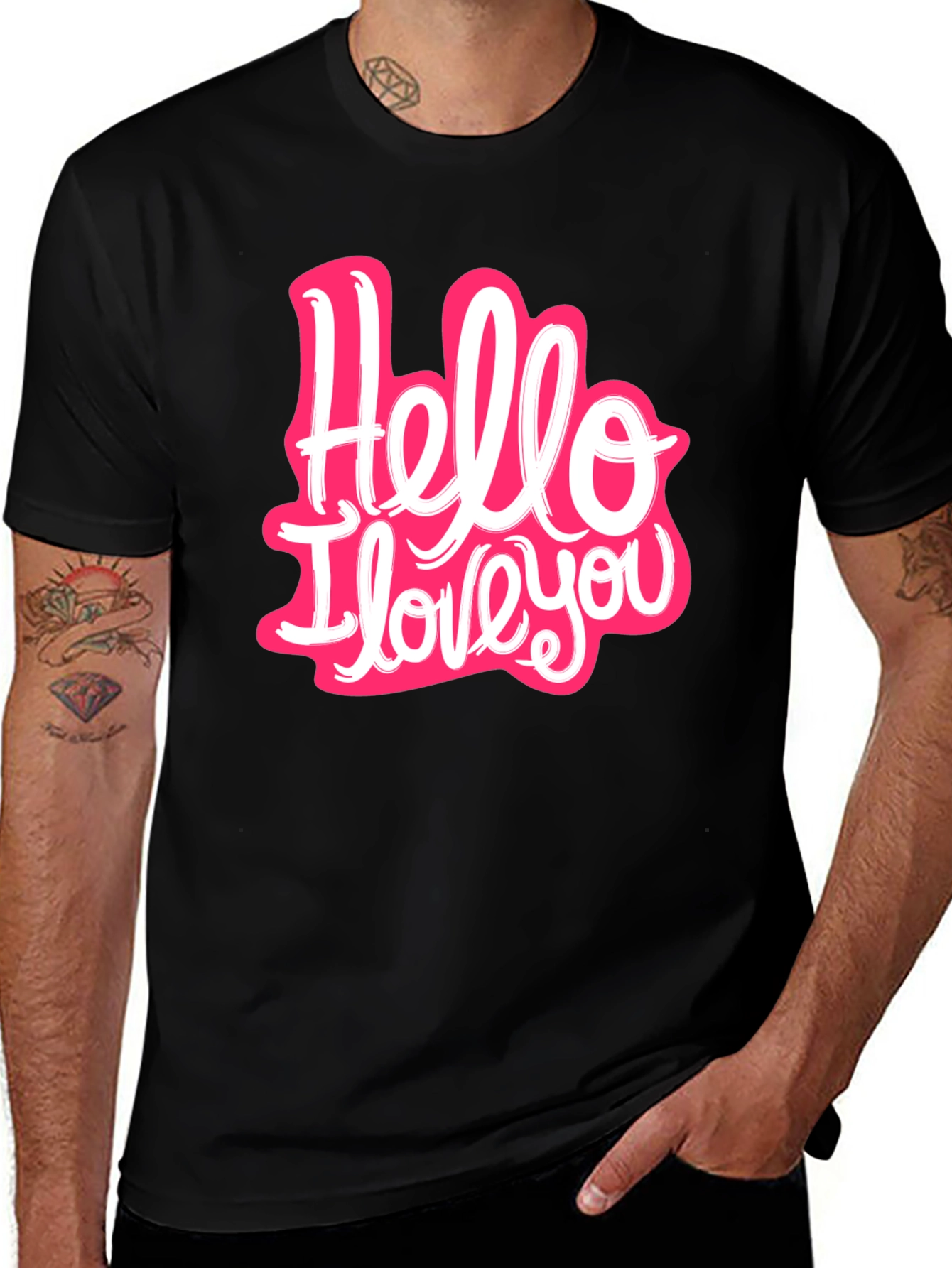 Variant 26 of Hello I Love You Graphic Tee