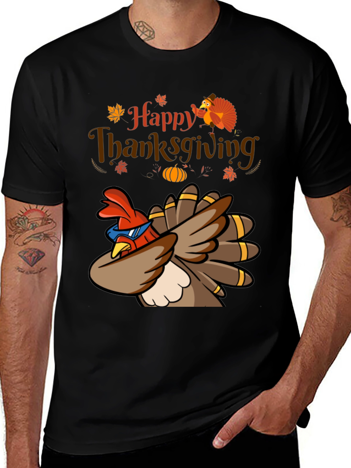 Variant 19 of Happy Thanksgiving Turkey T-Shirt