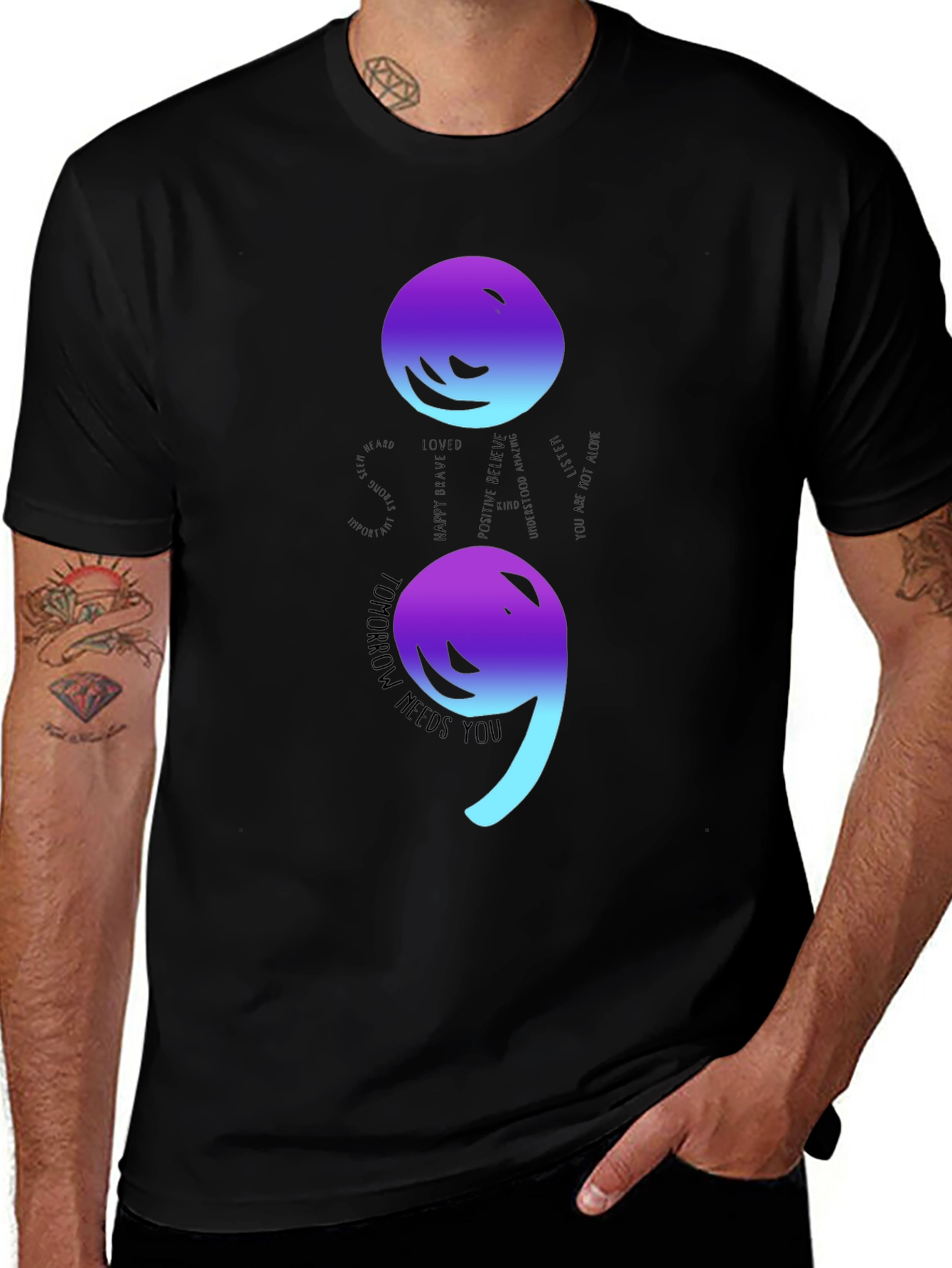 Variant 25 of Semicolon Graphic T-Shirt - Tomorrow Needs You