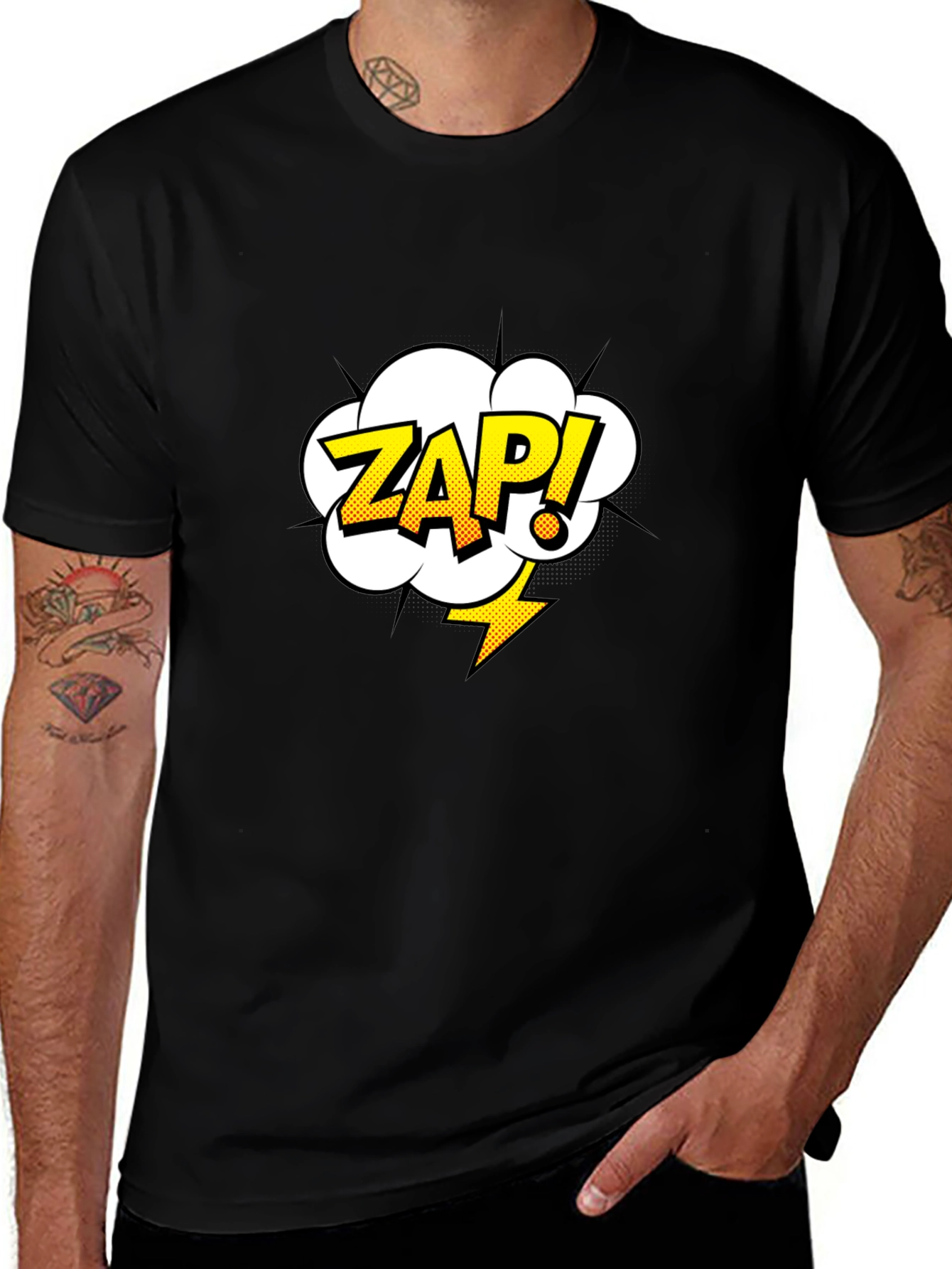 Variant 13 of ZAP! Comic Style Black T-Shirt