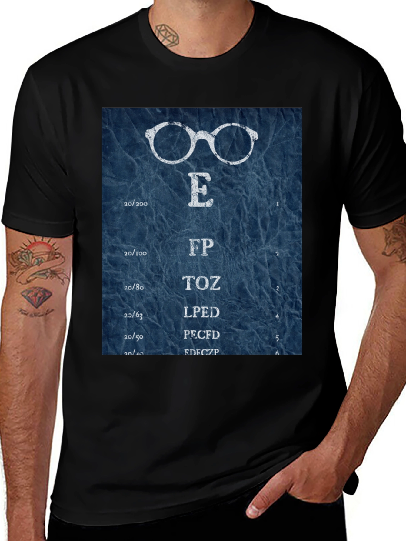 Eye Chart T-Shirt - Vision Test Novelty Tee