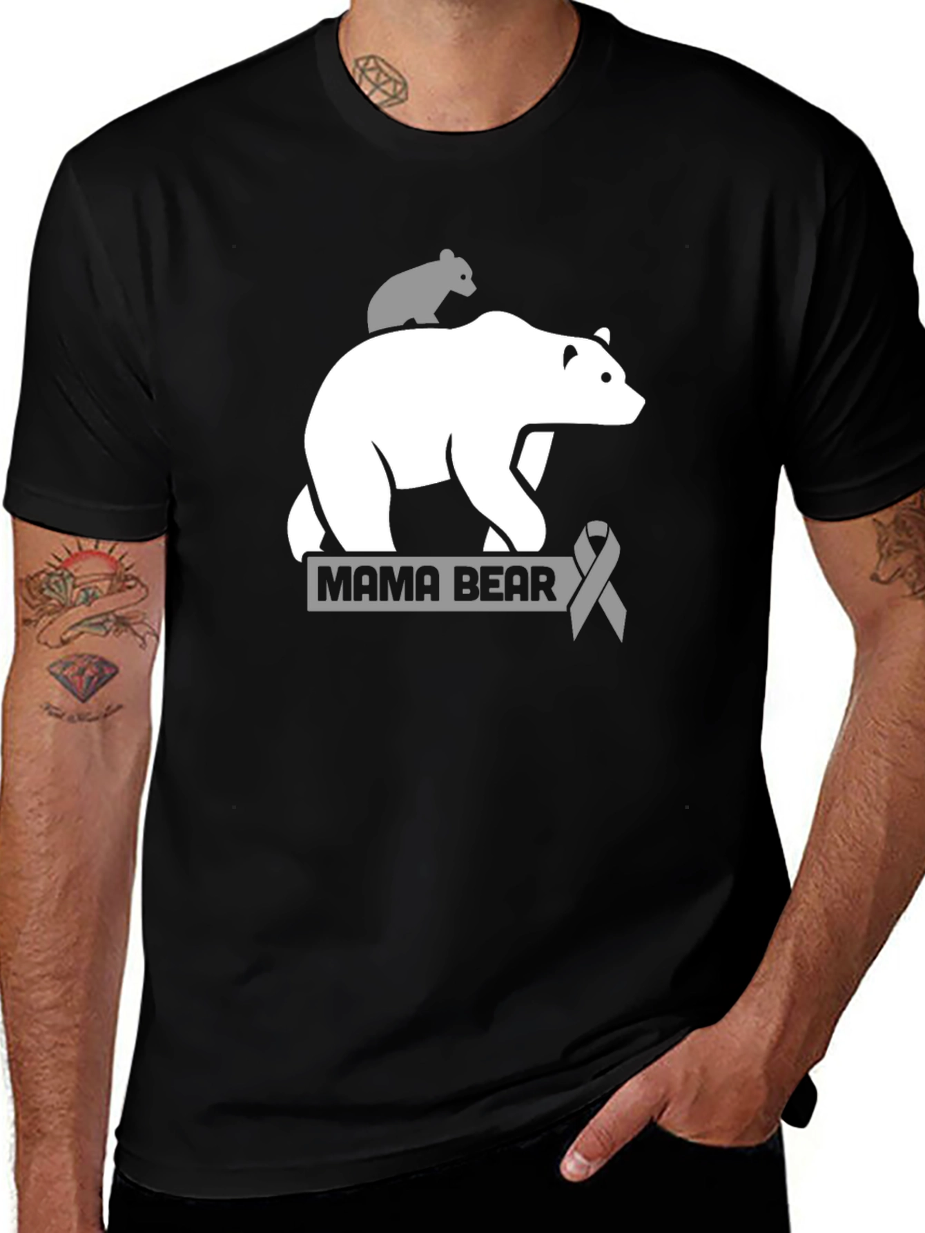 Variant 22 of Mama Bear T-Shirt - Bear and Cub Graphic Tee
