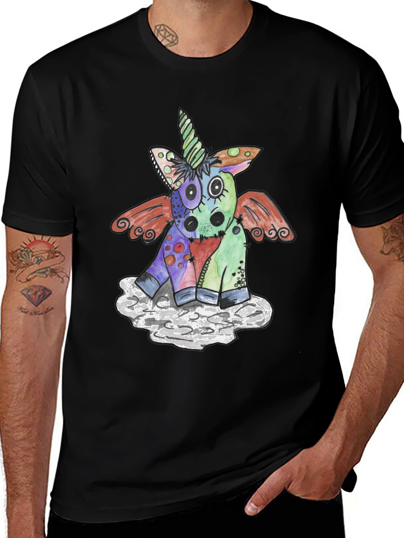 Variant 24 of Whimsical Unicorn Graphic Tee - Unique Art Design