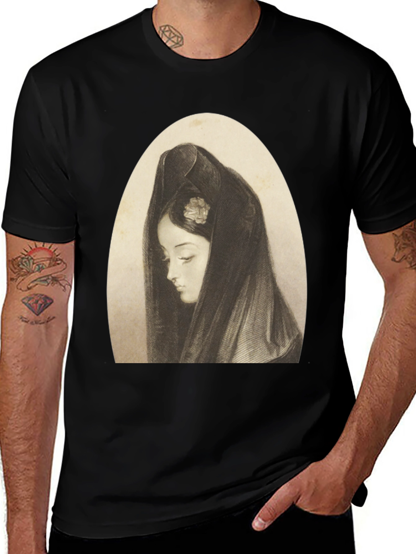 Variant 17 of Vintage Portrait Tee - Classic Style