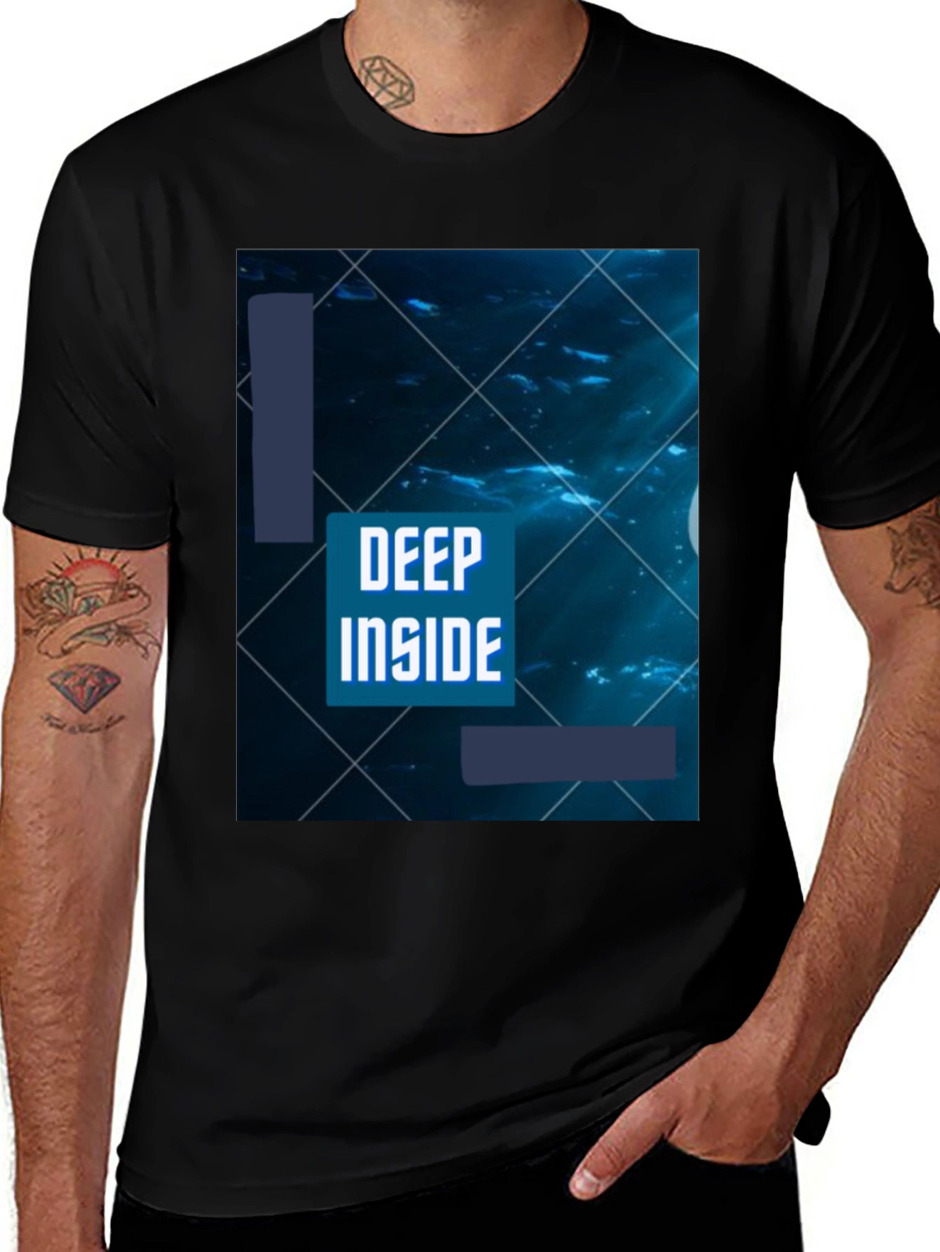 Variant 10 of Deep Inside Graphic T-Shirt - Black